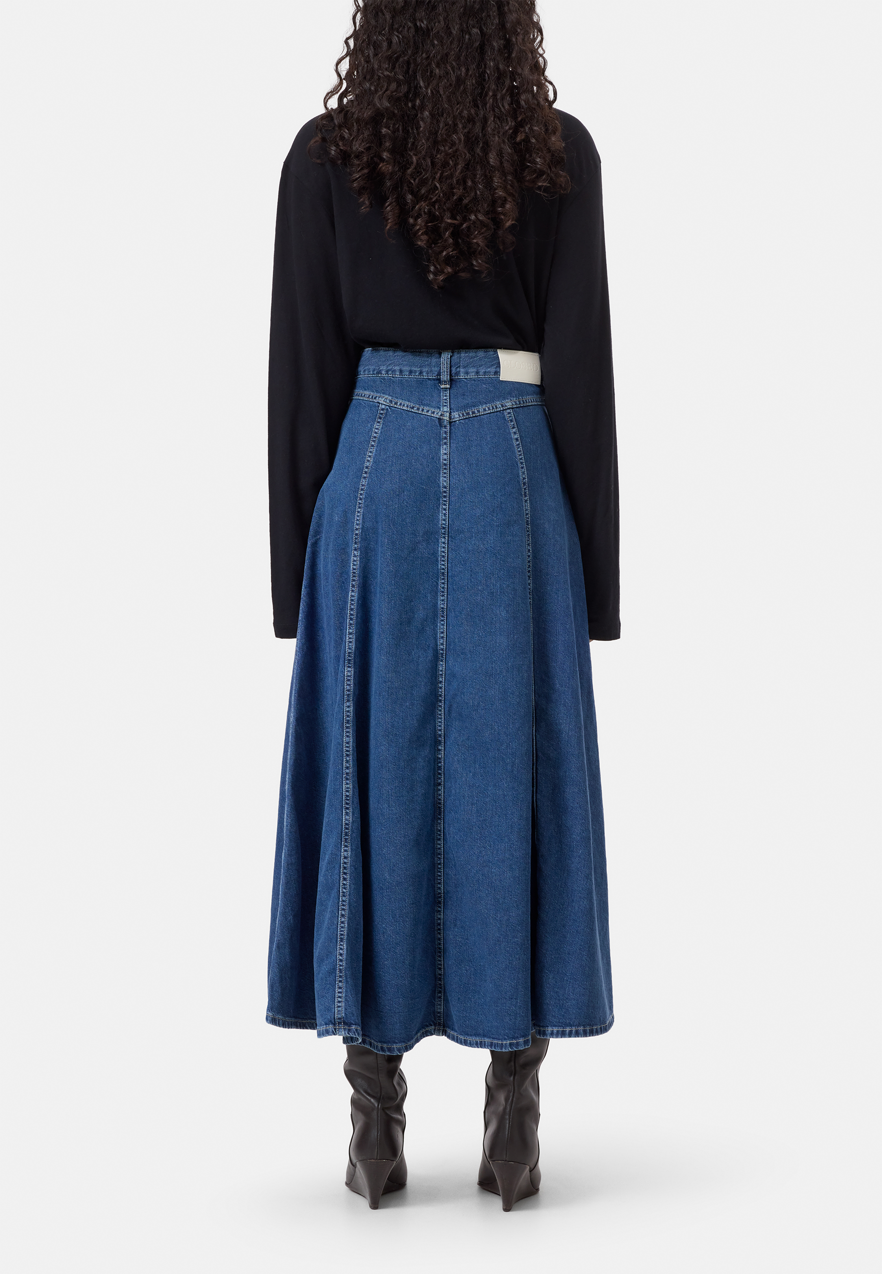 C93818 Maxi Jeans Rock | Dark Blue