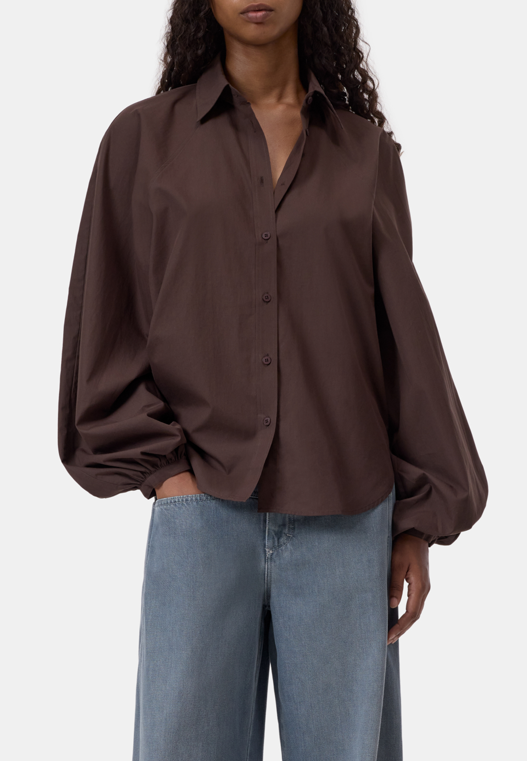 C94126 Bluse | Mahagony Brown