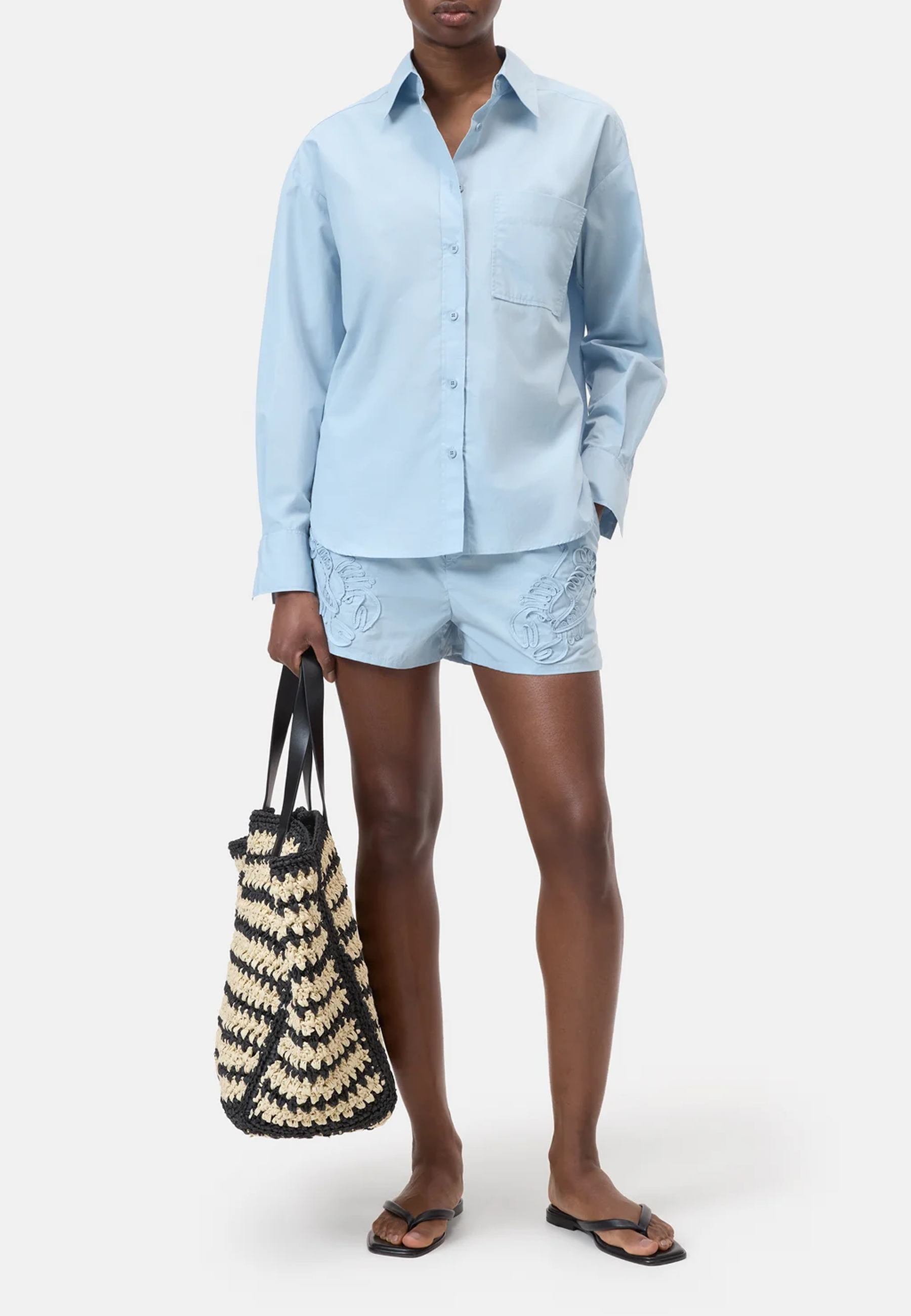 C94240 Oversized Bluse | Dove Blue