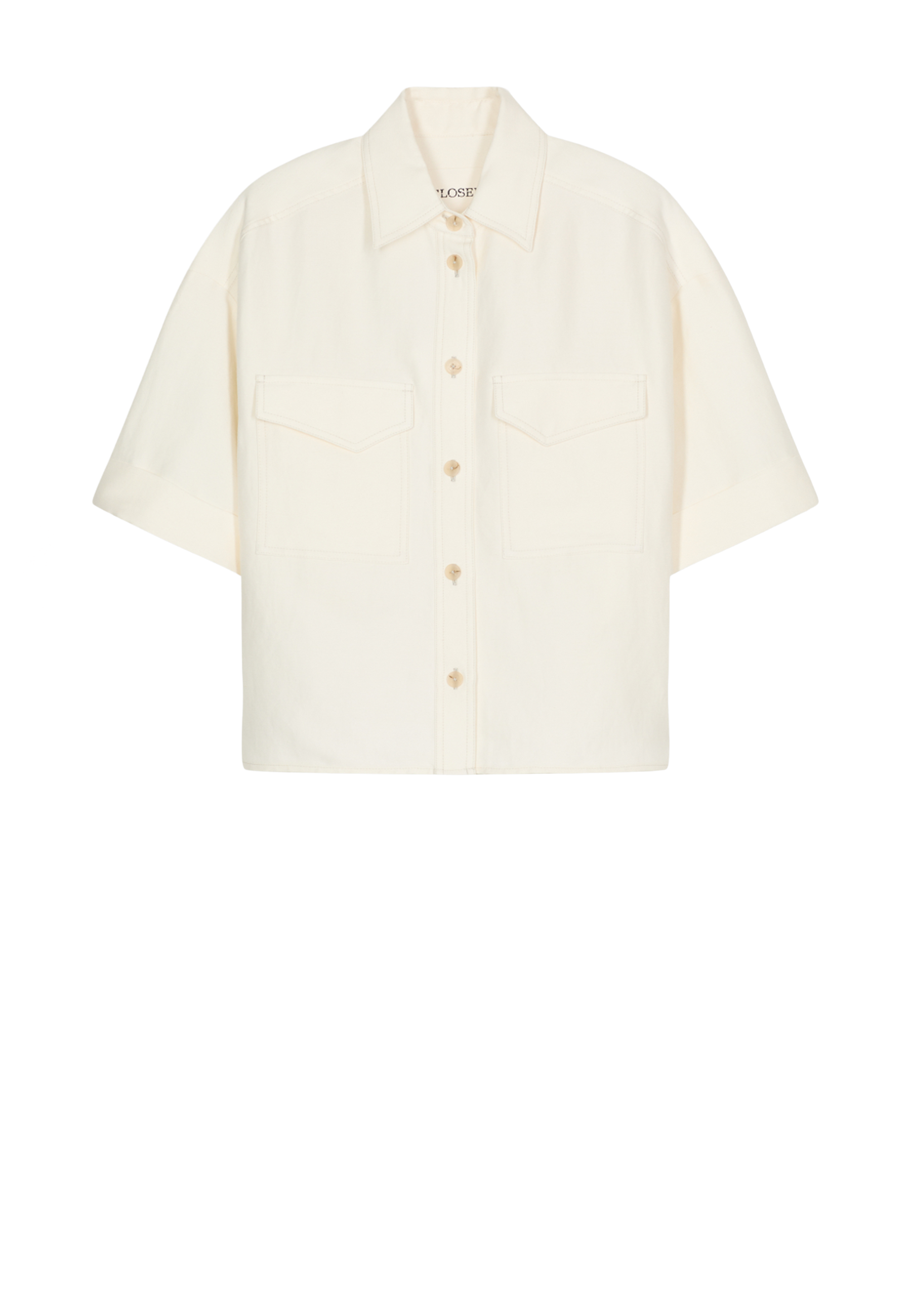 C94270 Leinen Bluse | Ivory