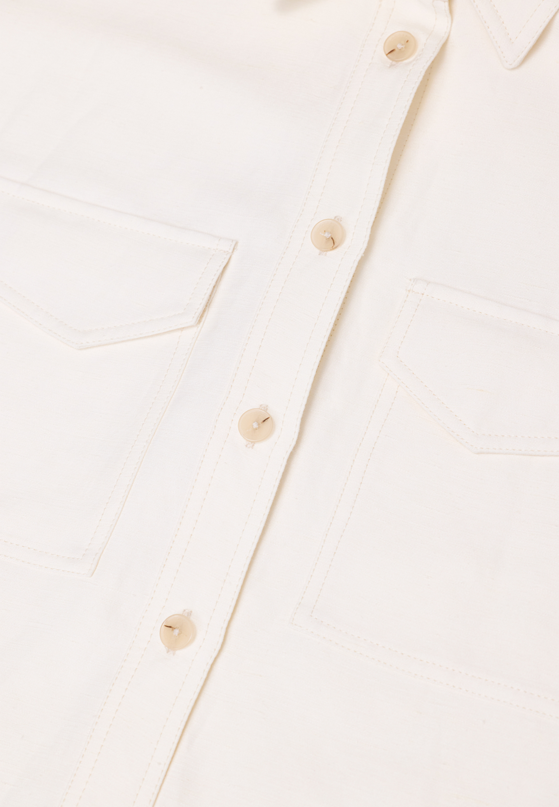 C94270 Leinen Bluse | Ivory