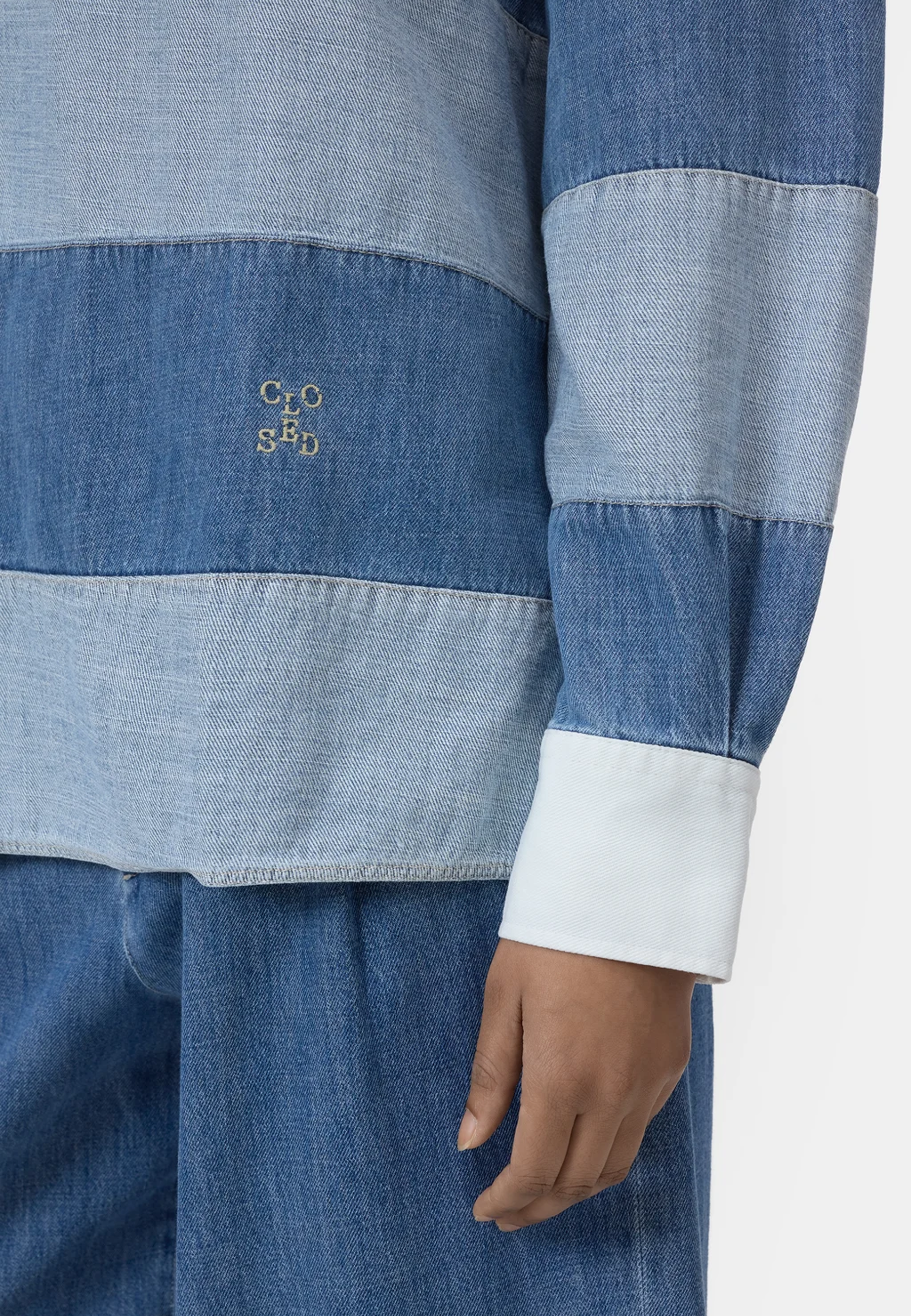 C94350 Striped Rugby Poloshirt | Light Blue