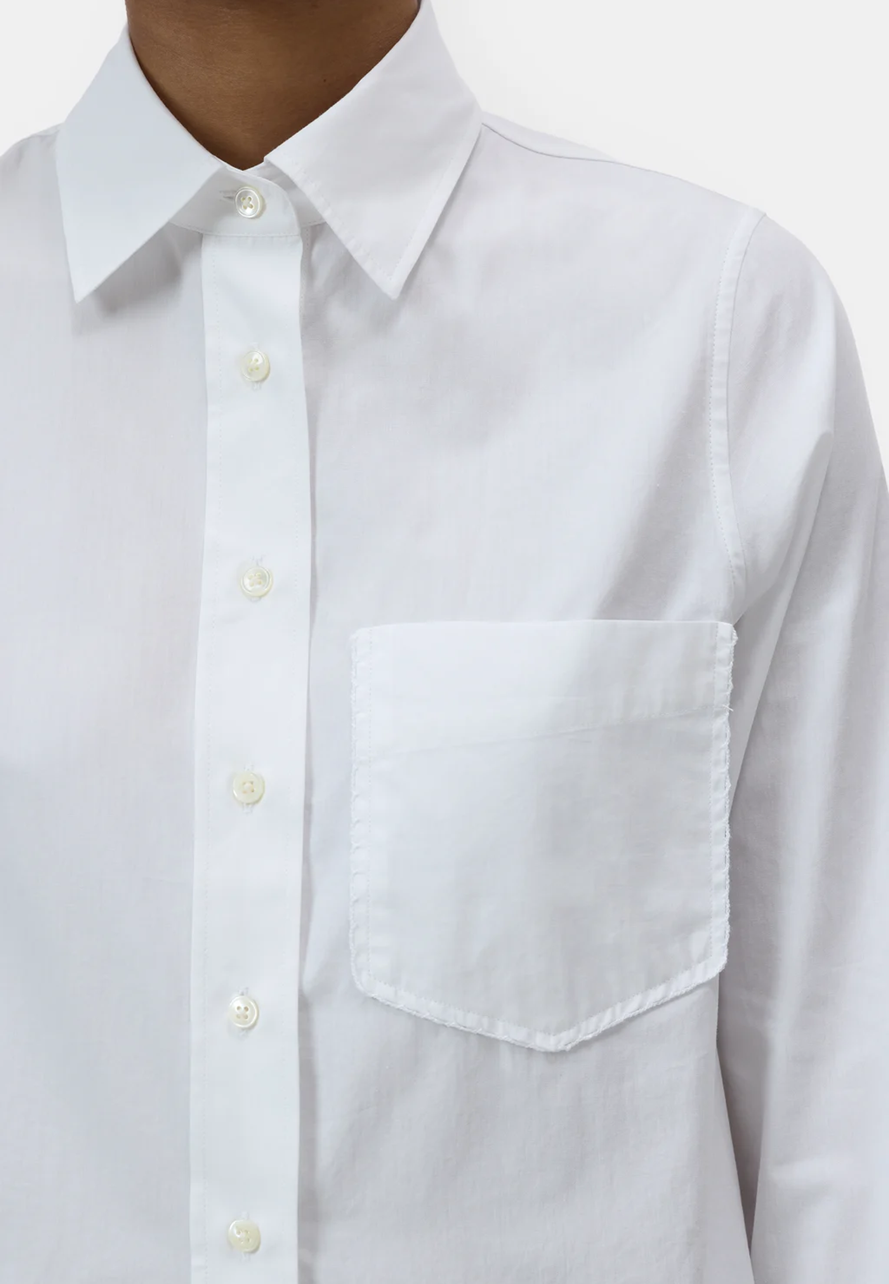 C94504 Bluse med blondedetaljer | Hvid