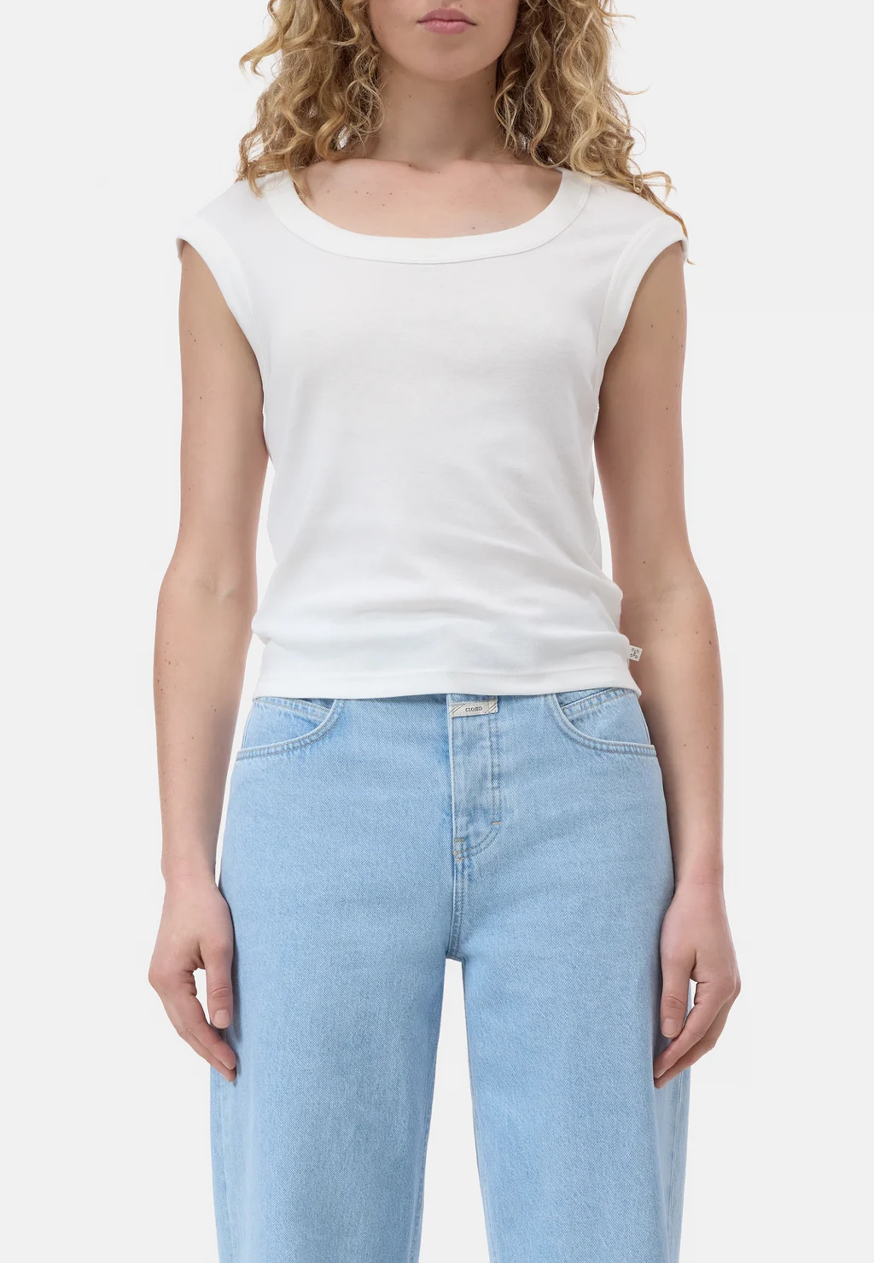 C95003 Cap Sleeve T-Shirt | Ivory