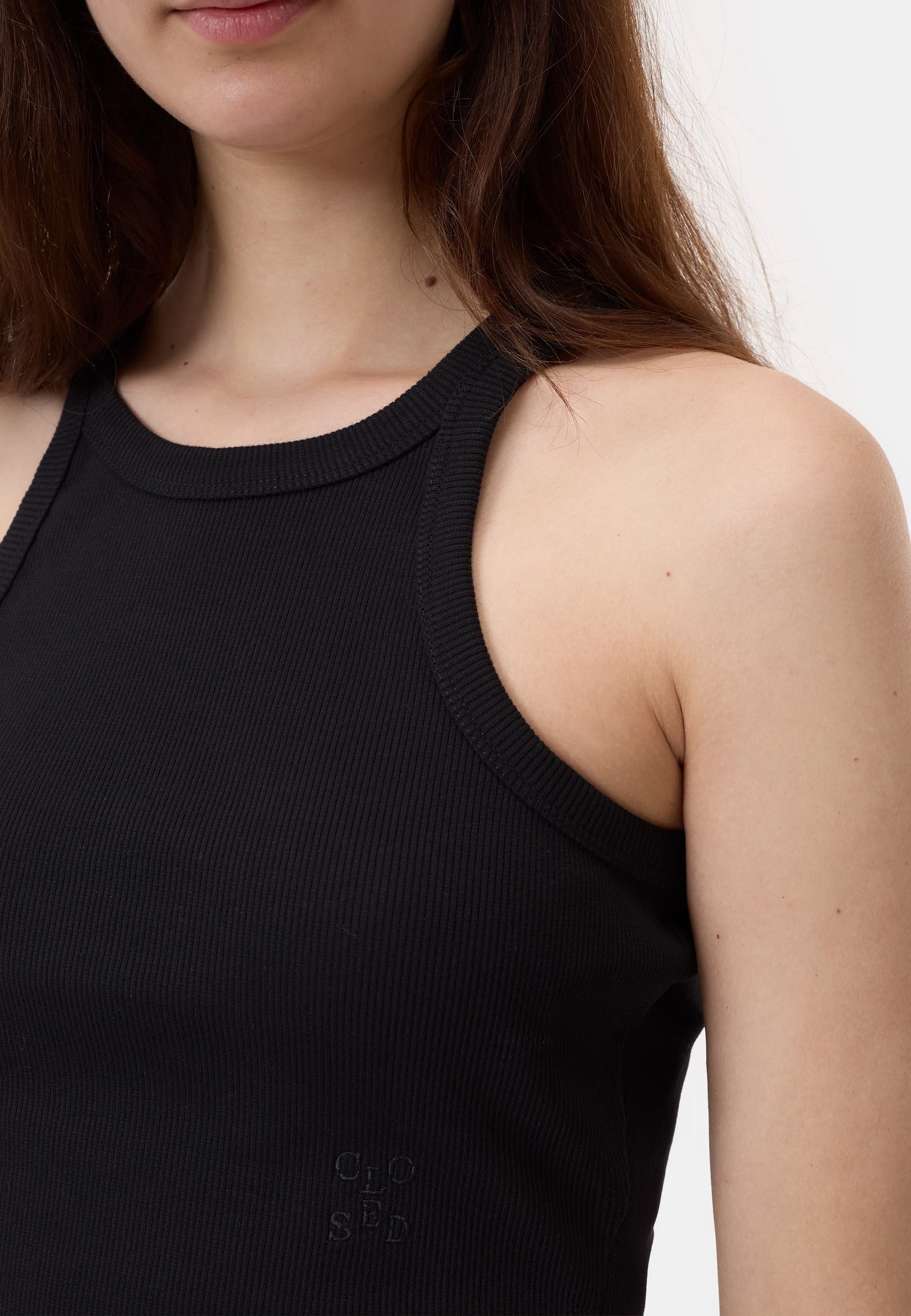 C95008 Curved Hem Top | Black
