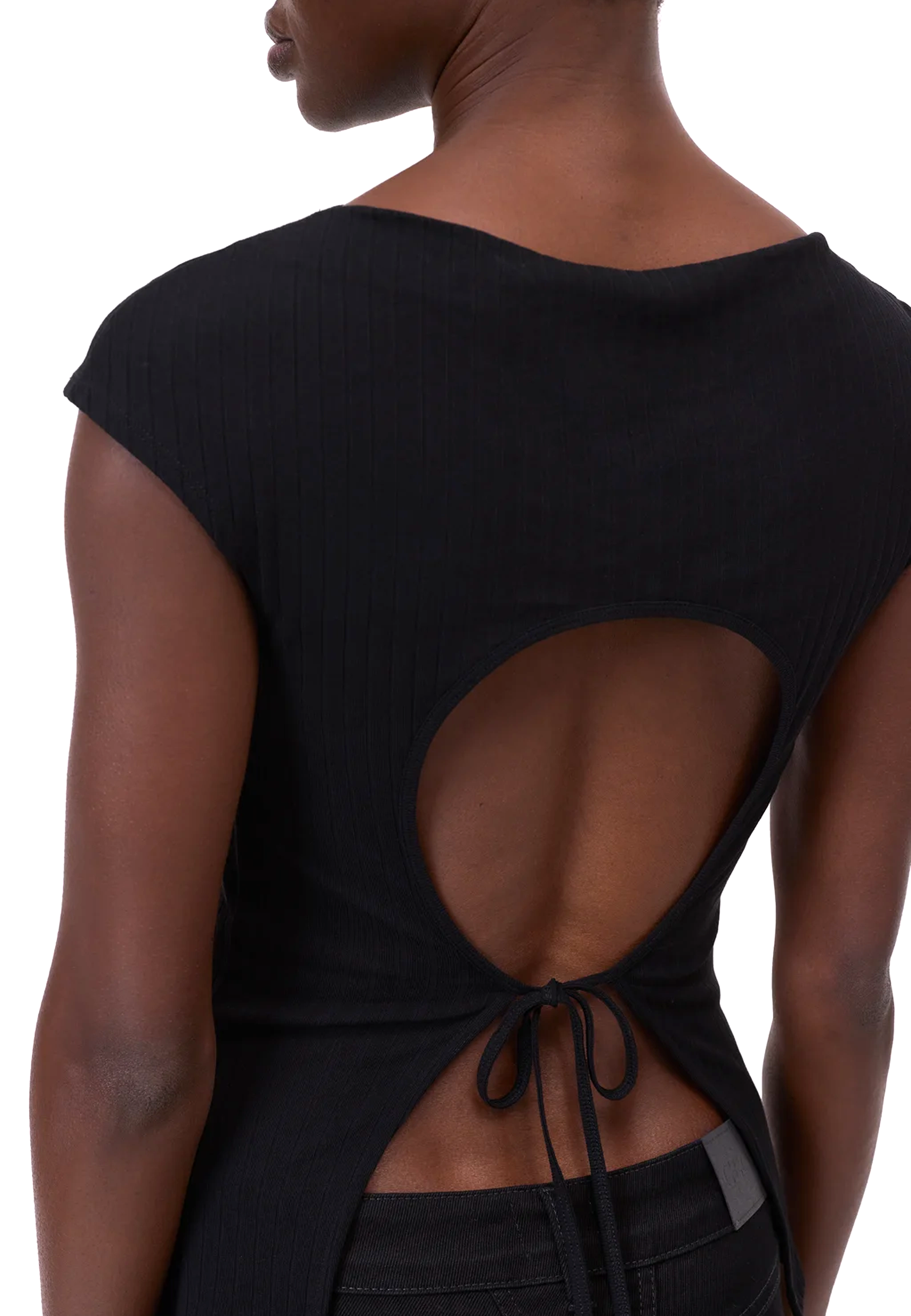 C95013 Open Back T-Shirt |Â Black