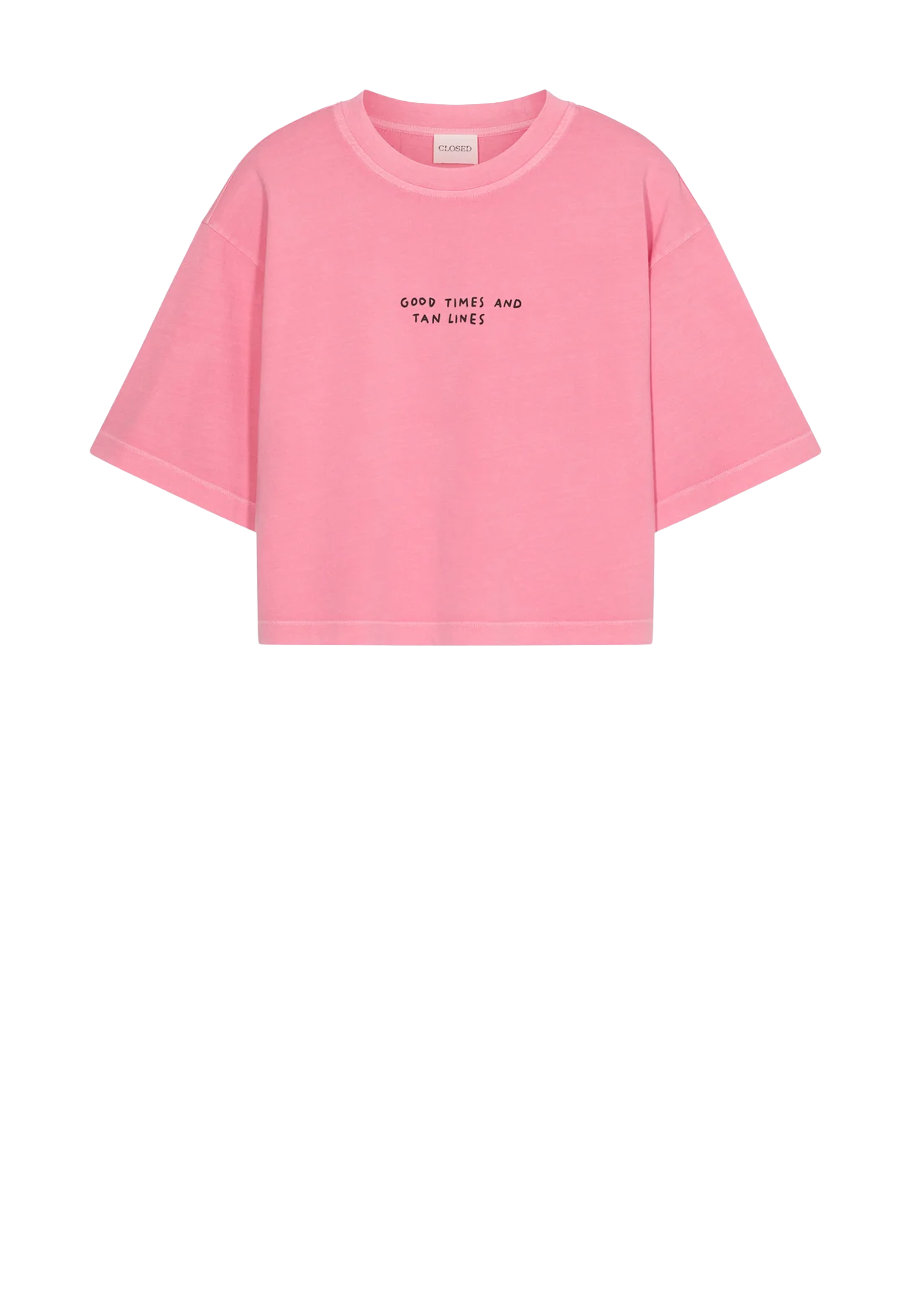 C95303Cropped Boxy T-shirt | Pæonrosa
