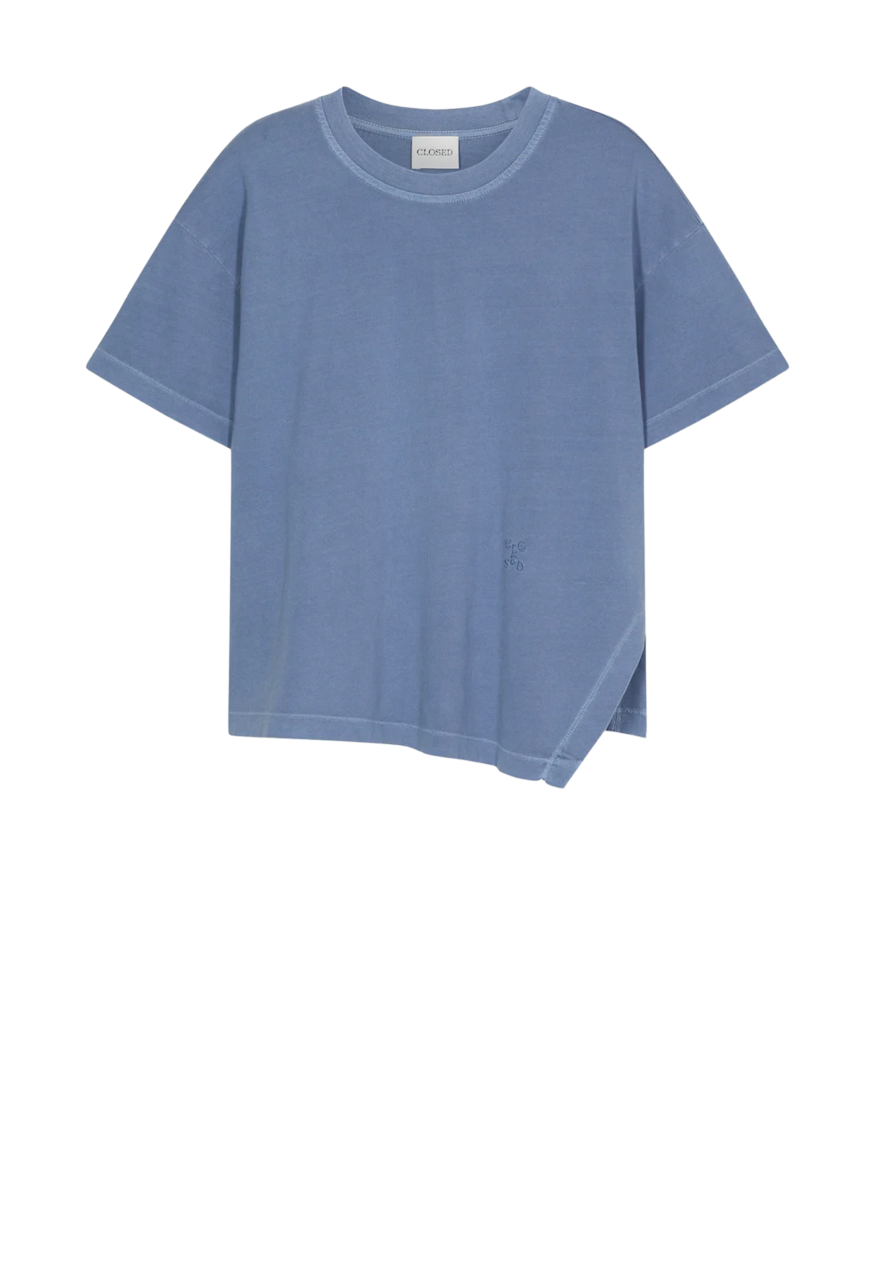 C95561 Slit T-Shirt | Stone Blue