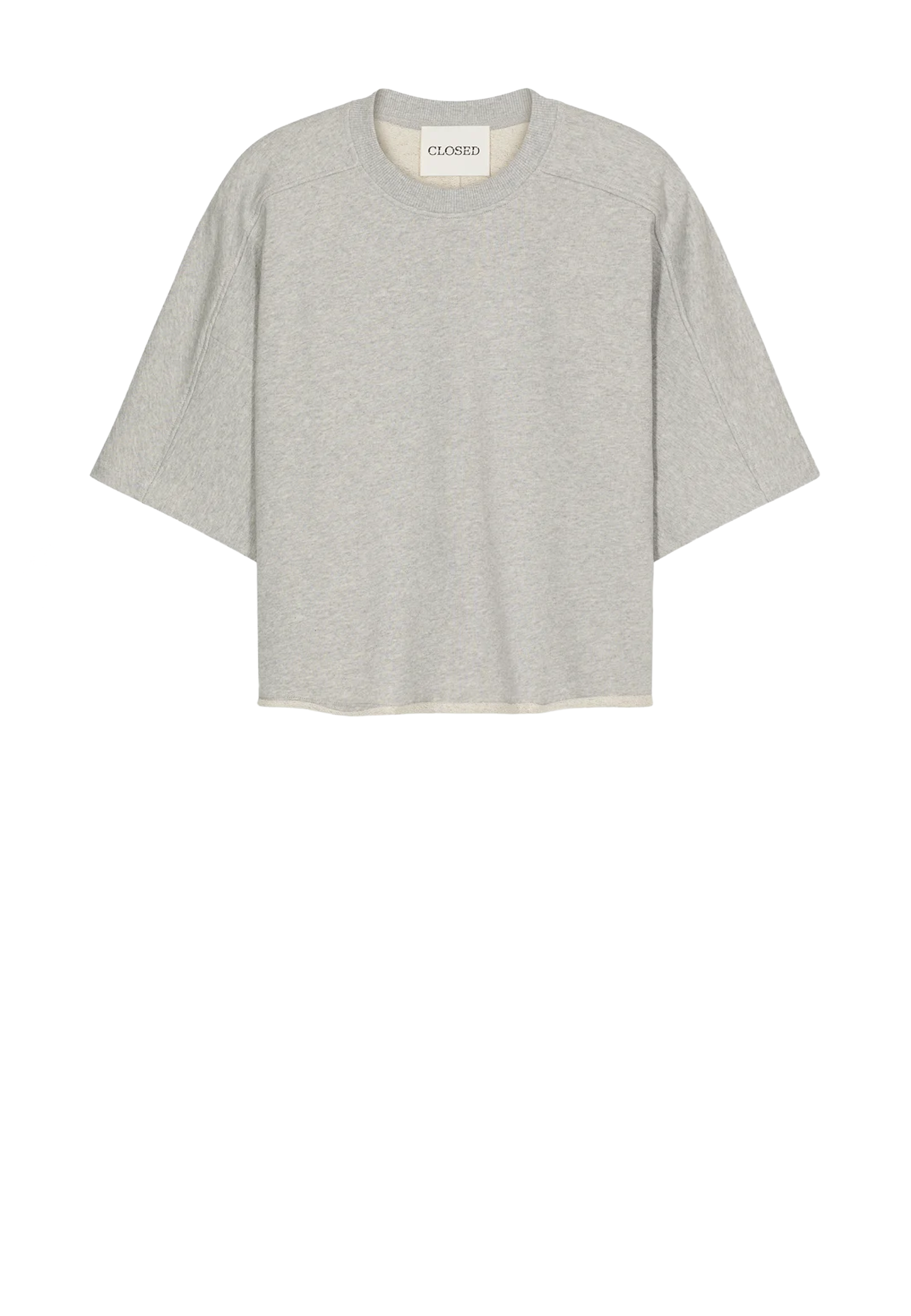 C95763 Deep Yoke T-shirt | Lysegrå Melange