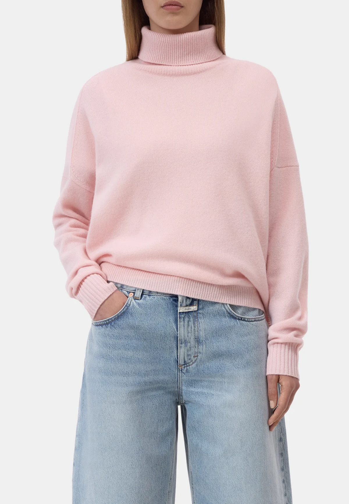 C96067 Rollkragen Pullover | Rosewater Pink