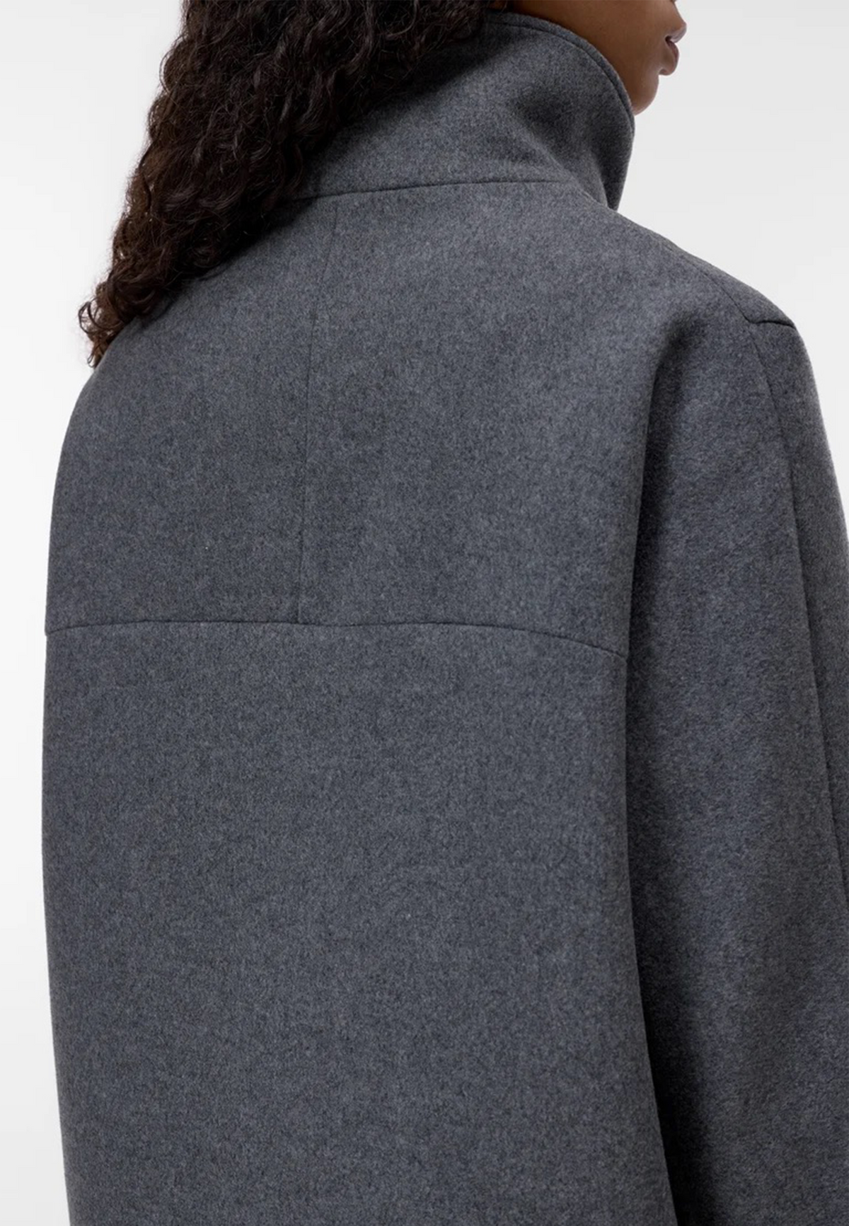 C97240 Wolljacke | Dark Grey Melange