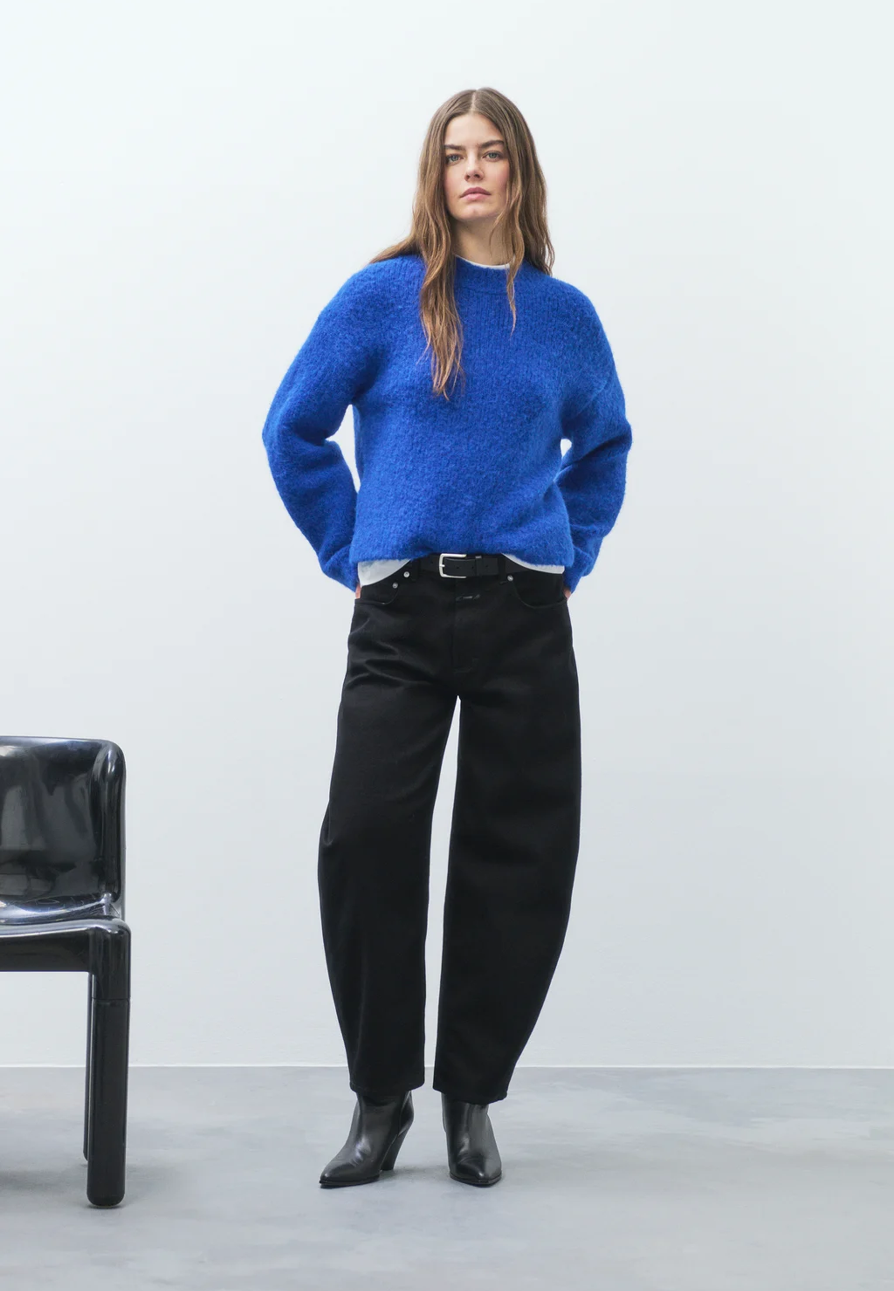 Jazzie Barrell Fit Jeans | Black