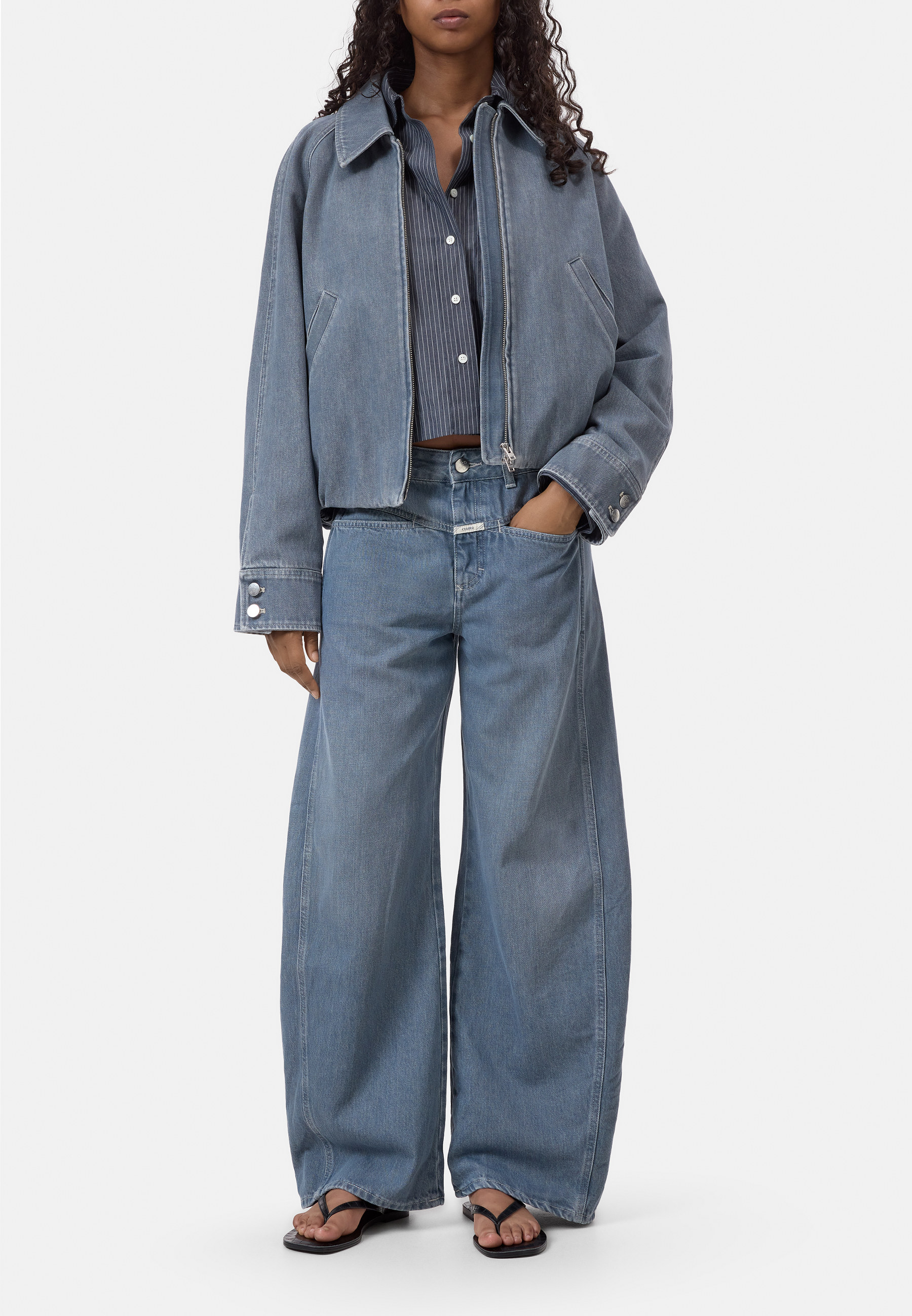 Tori-X Barrel Jeans | Mid Grey