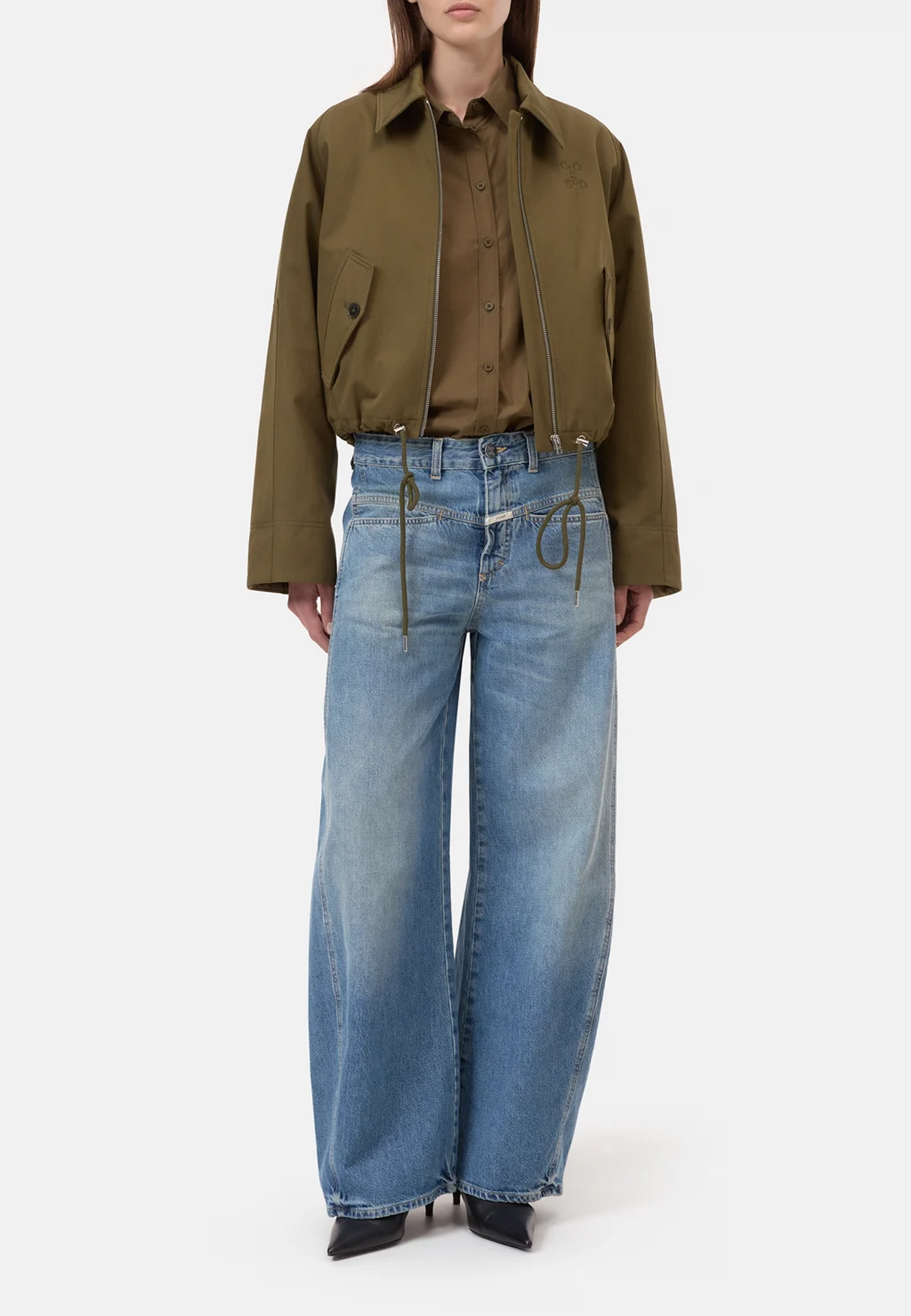 Tori-X Wide Leg Fit Jeans | Mid Blue