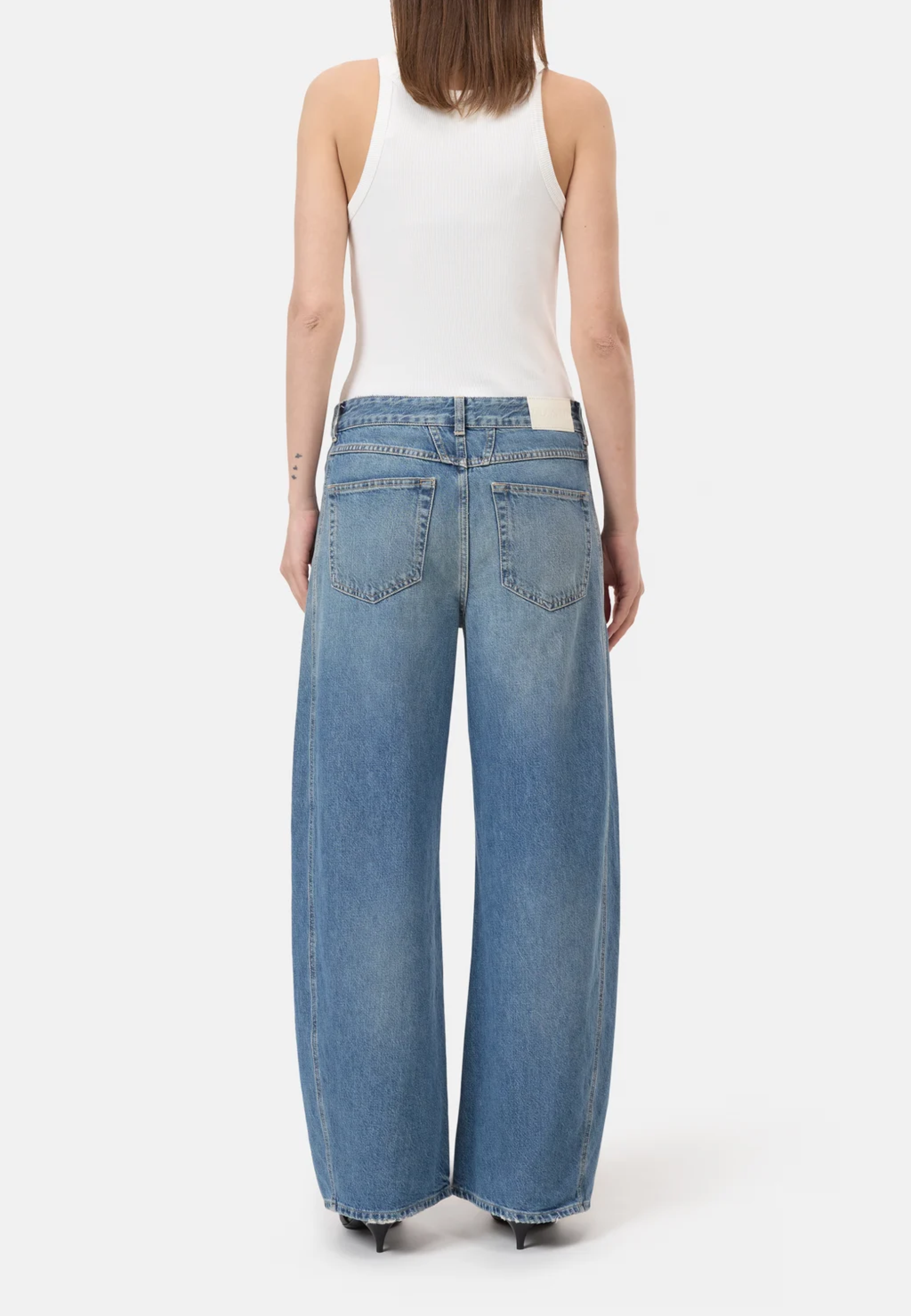 Tori-X Wide Leg Fit Jeans | Mid Blue