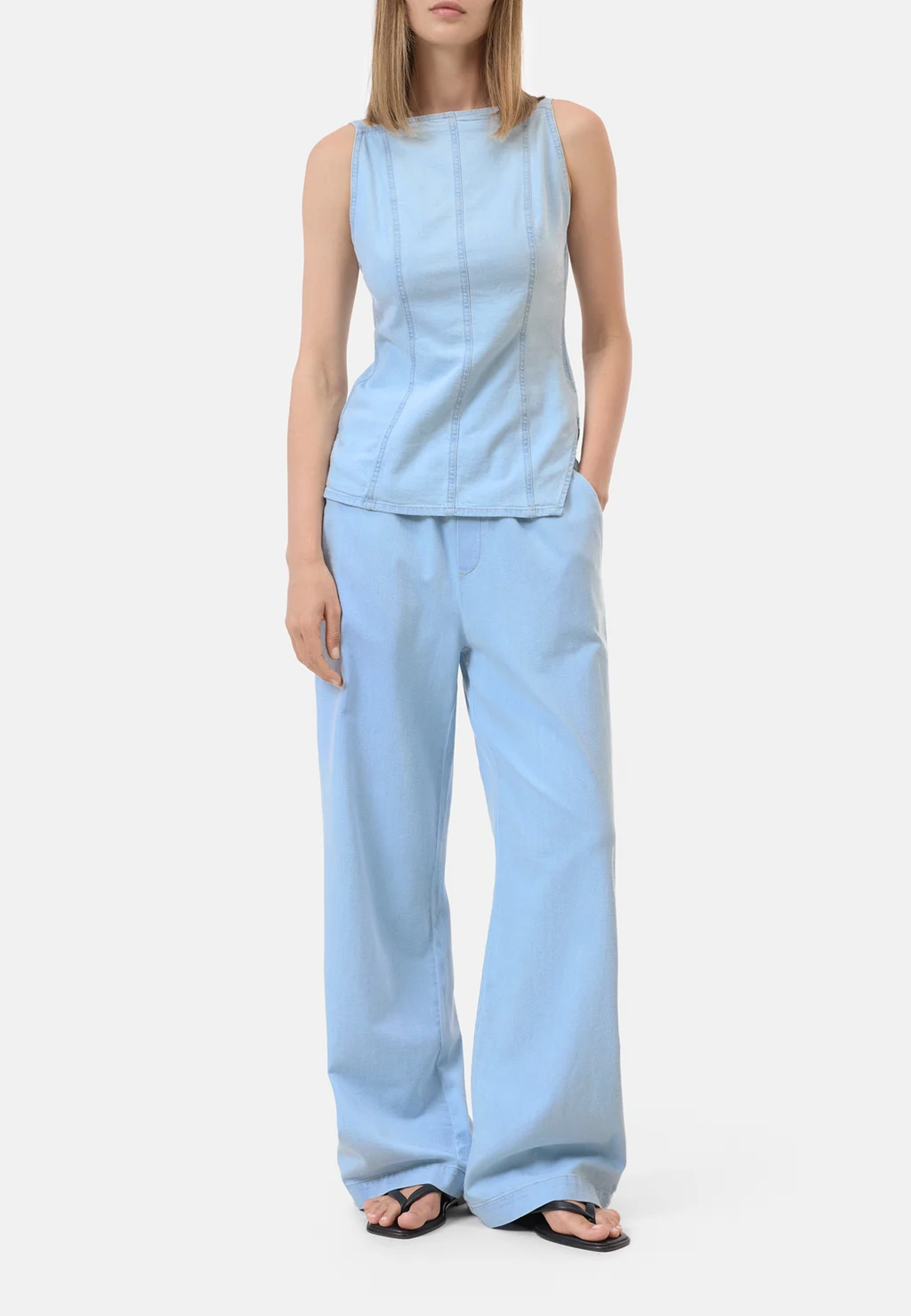 Winona Wide Leg Fit Jeans | Light Blue