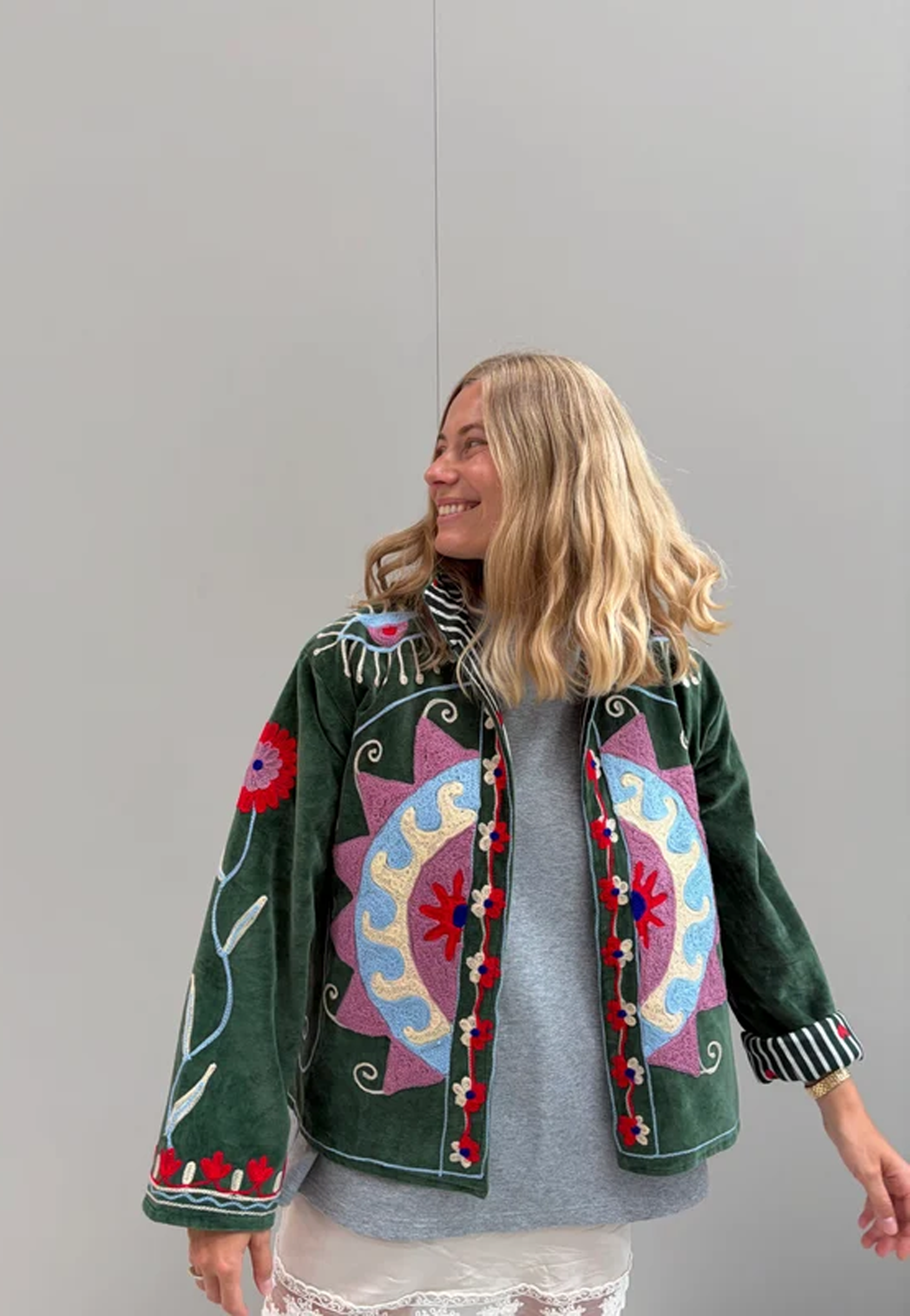 Brisa Embroidery Jacke | Green