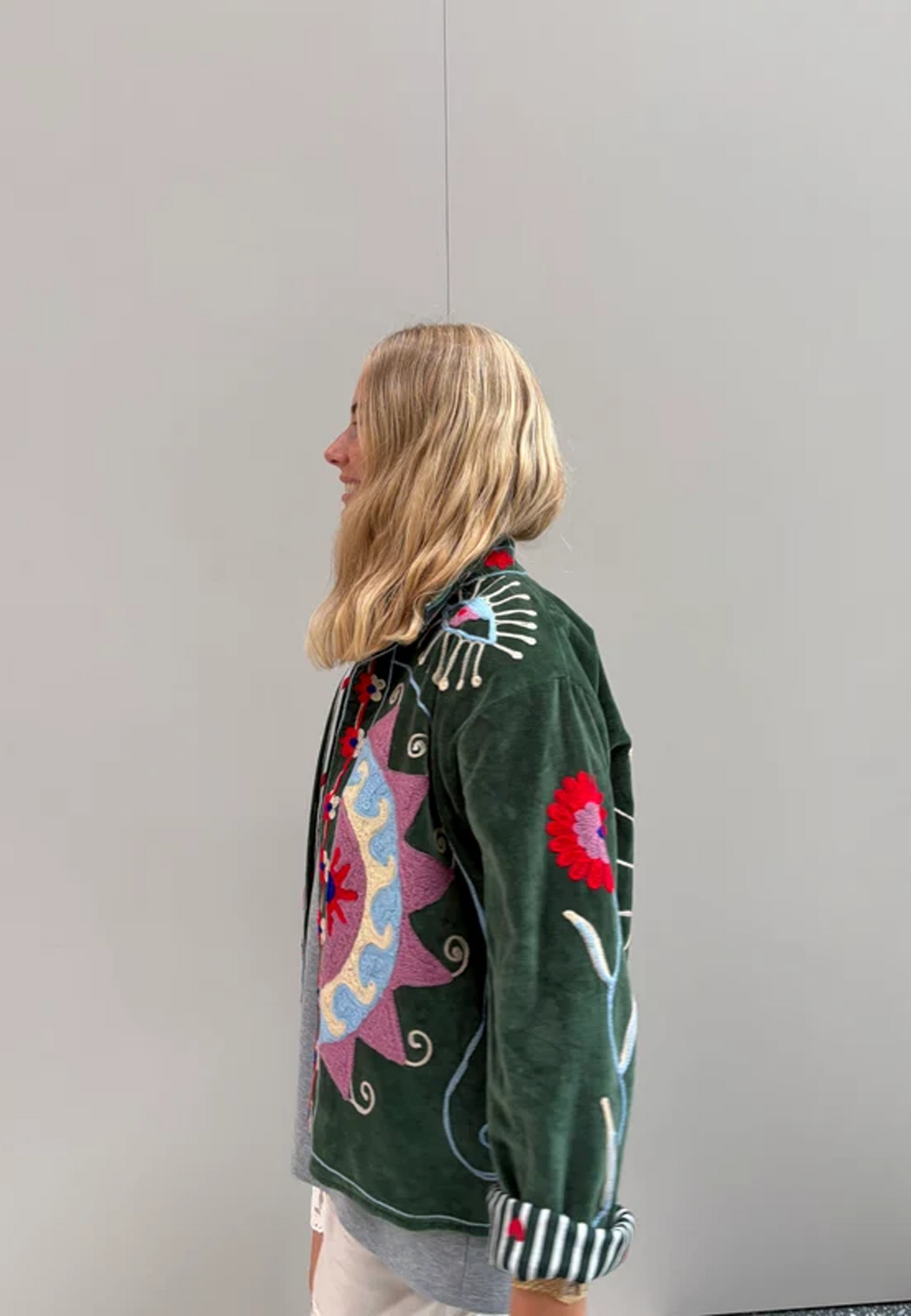 Brisa Embroidery Jacke | Green