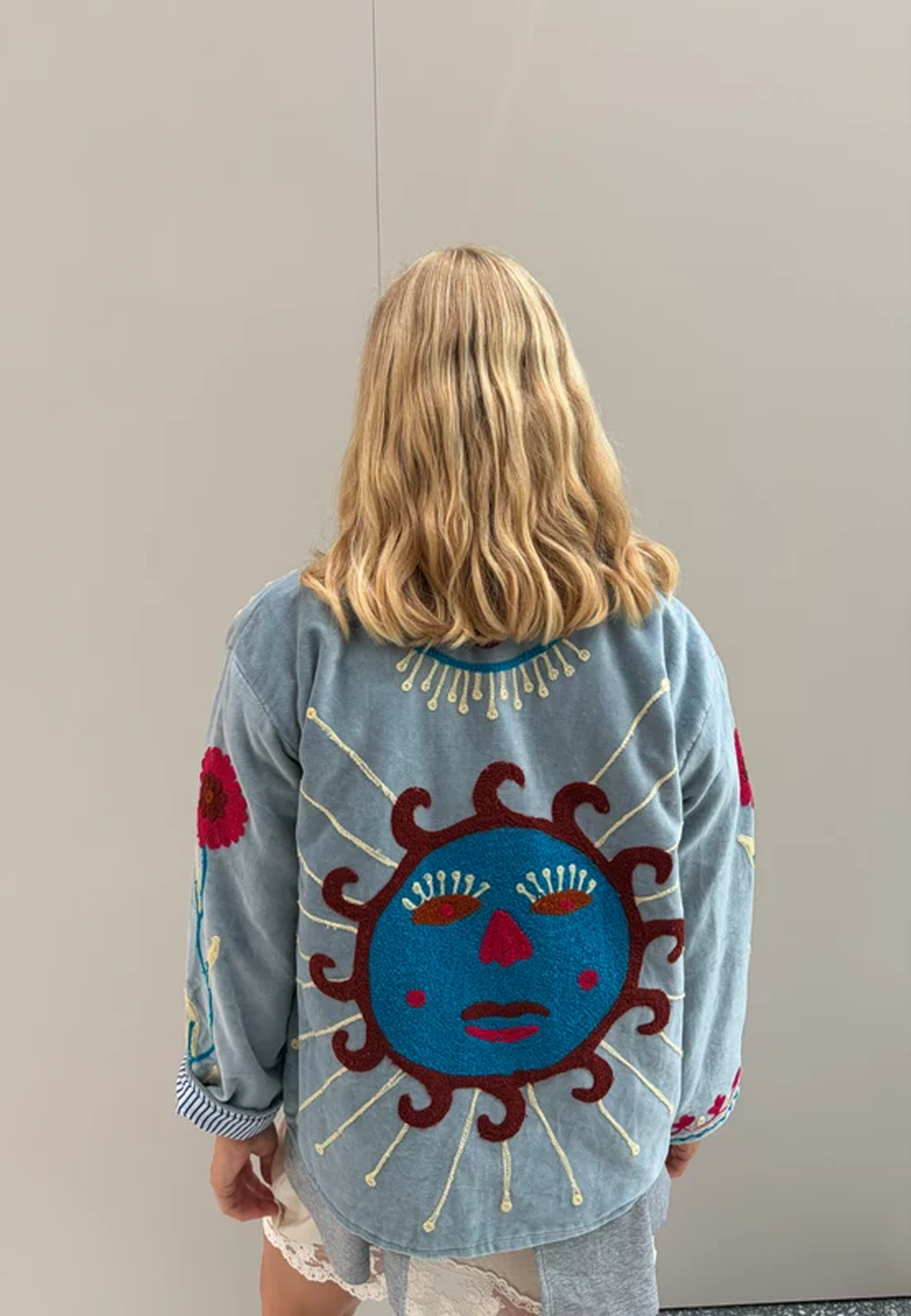 Brisa Embroidery Jacke | Light Blue