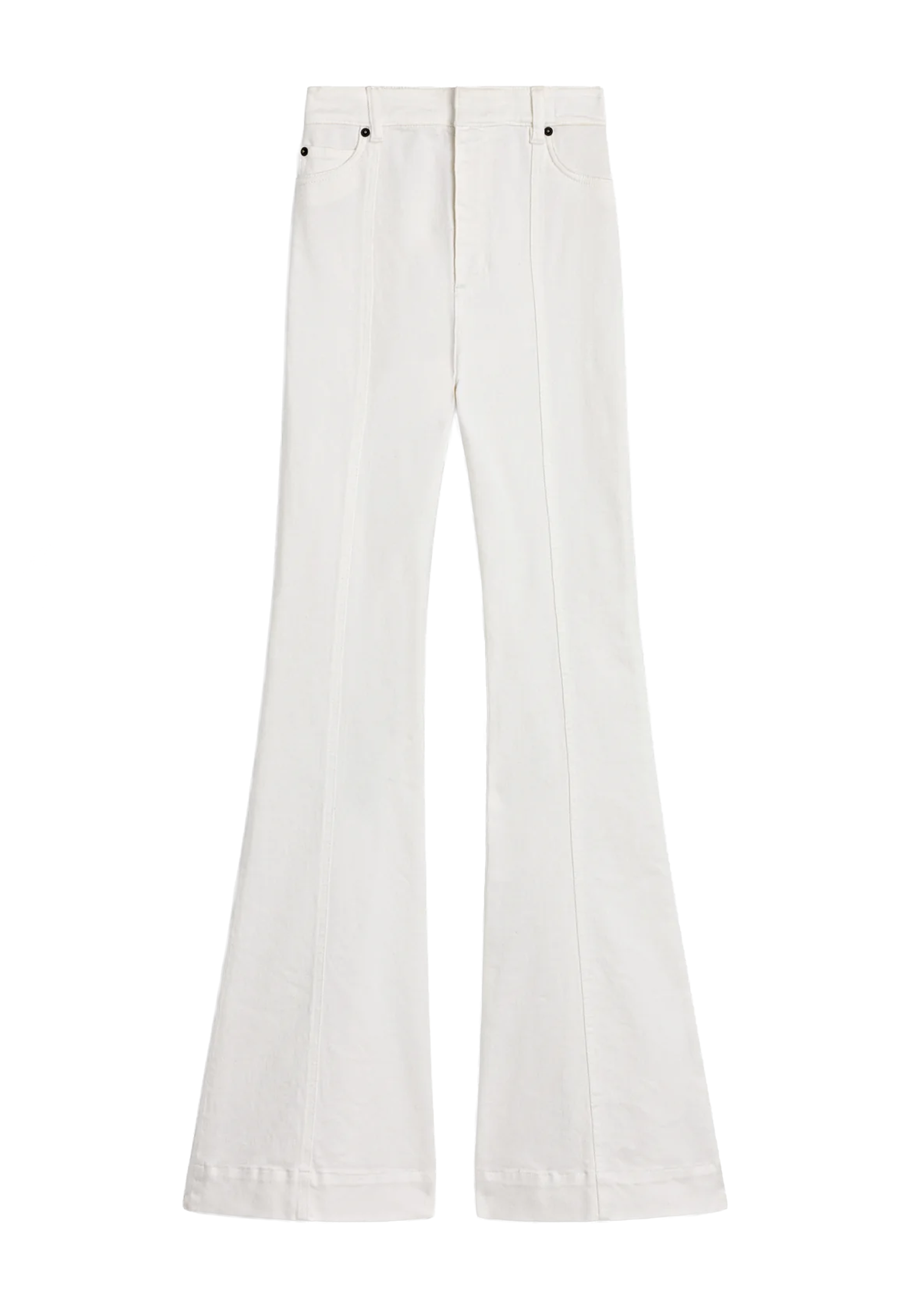 Double Heart Skinny Flared Jeans | White
