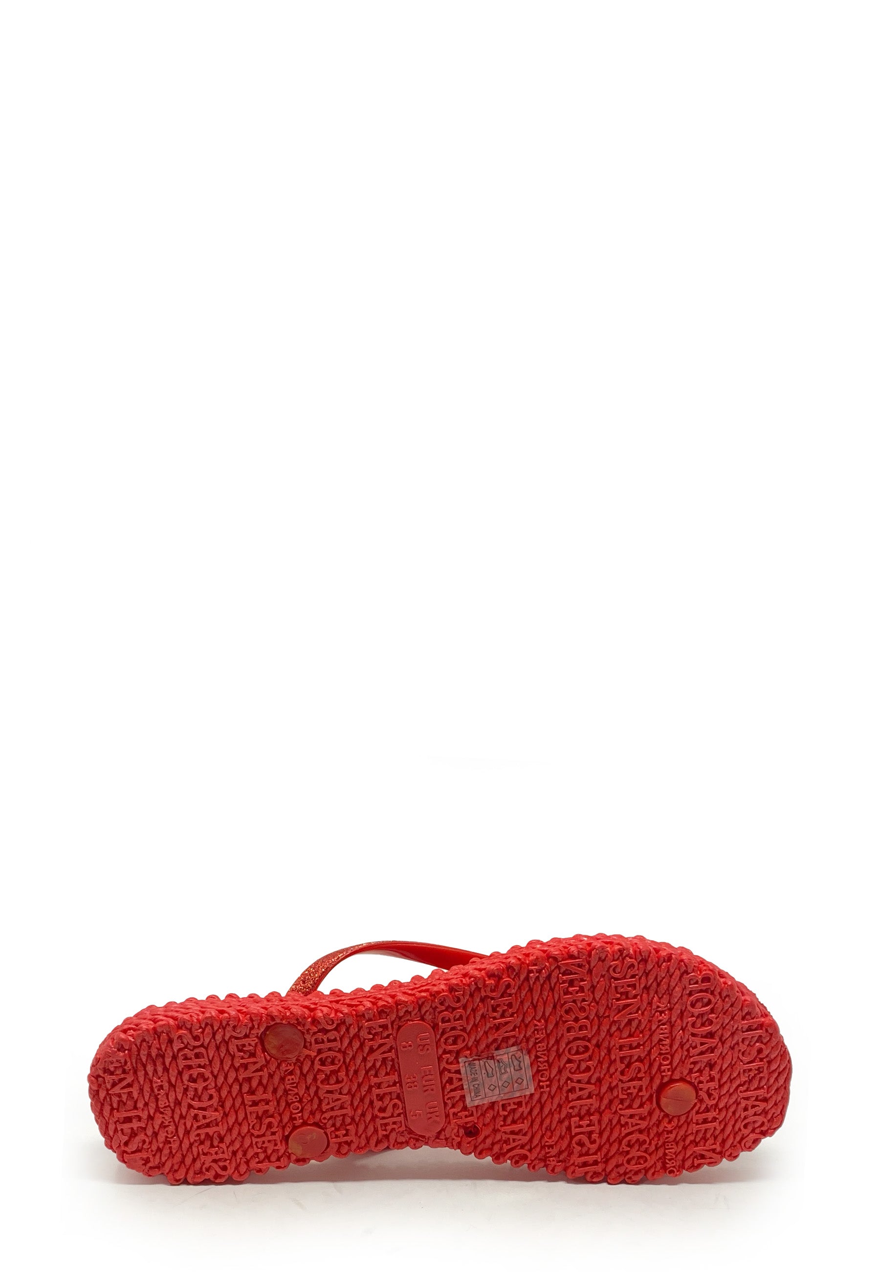 Cheerful 01 toe separator sandal | Deep Red