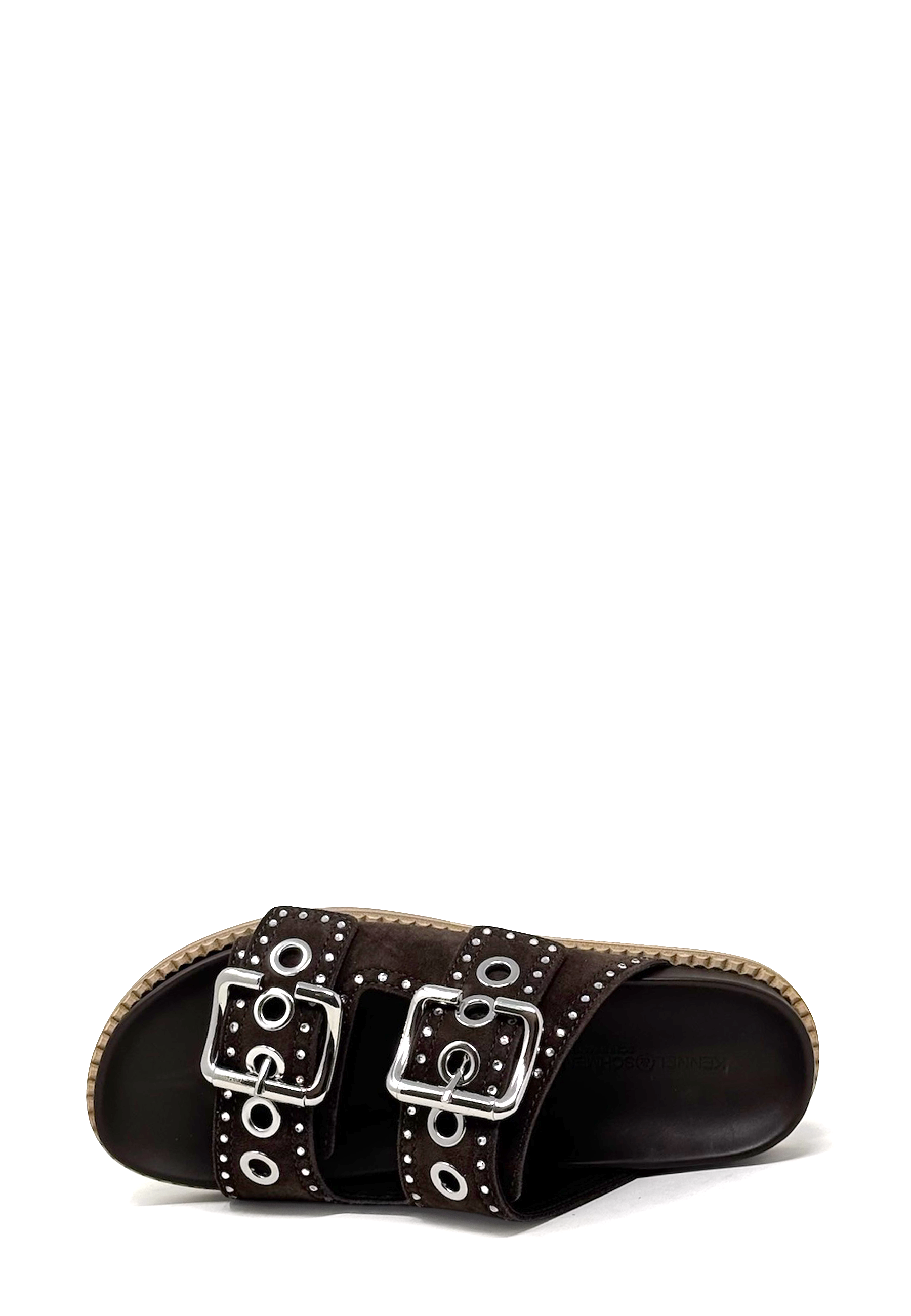 Mimi Pantolette | Pepe Silver Crystal Suede