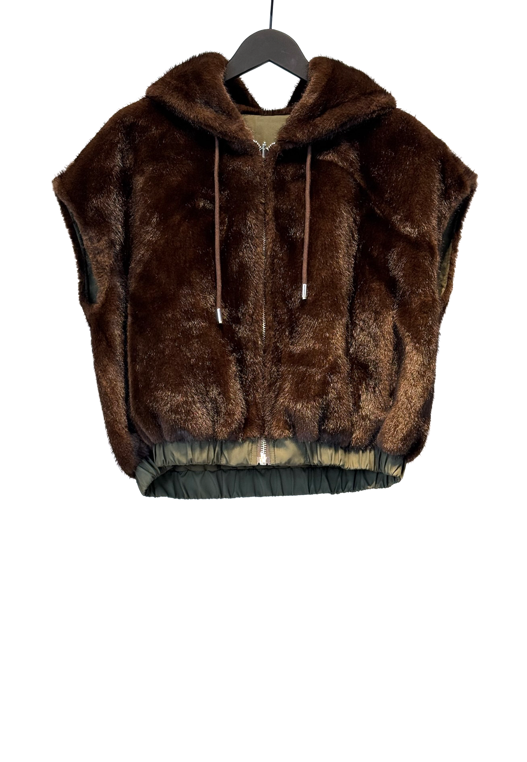 Zoey Reversible Weste | Olive Brown