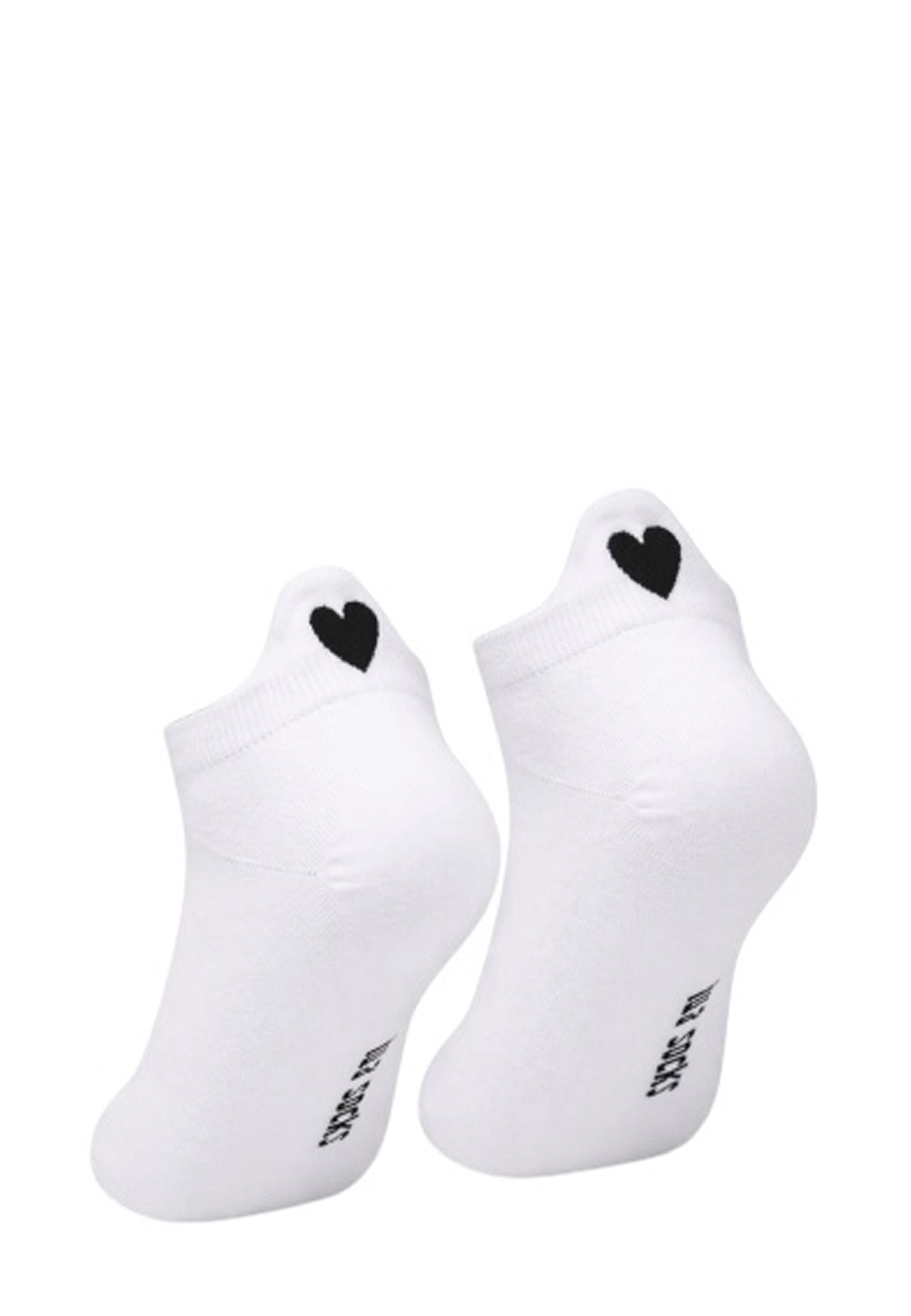 Heart Sneakersocke | White Black
