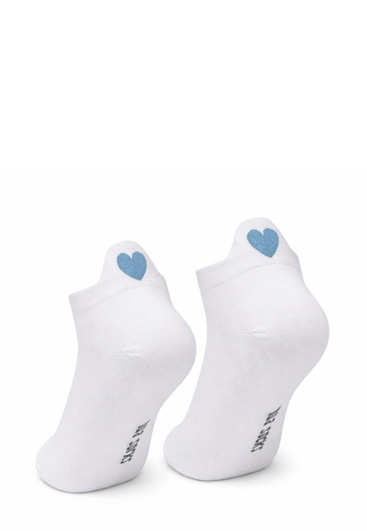 Heart Sneakersocke | White Light Blue