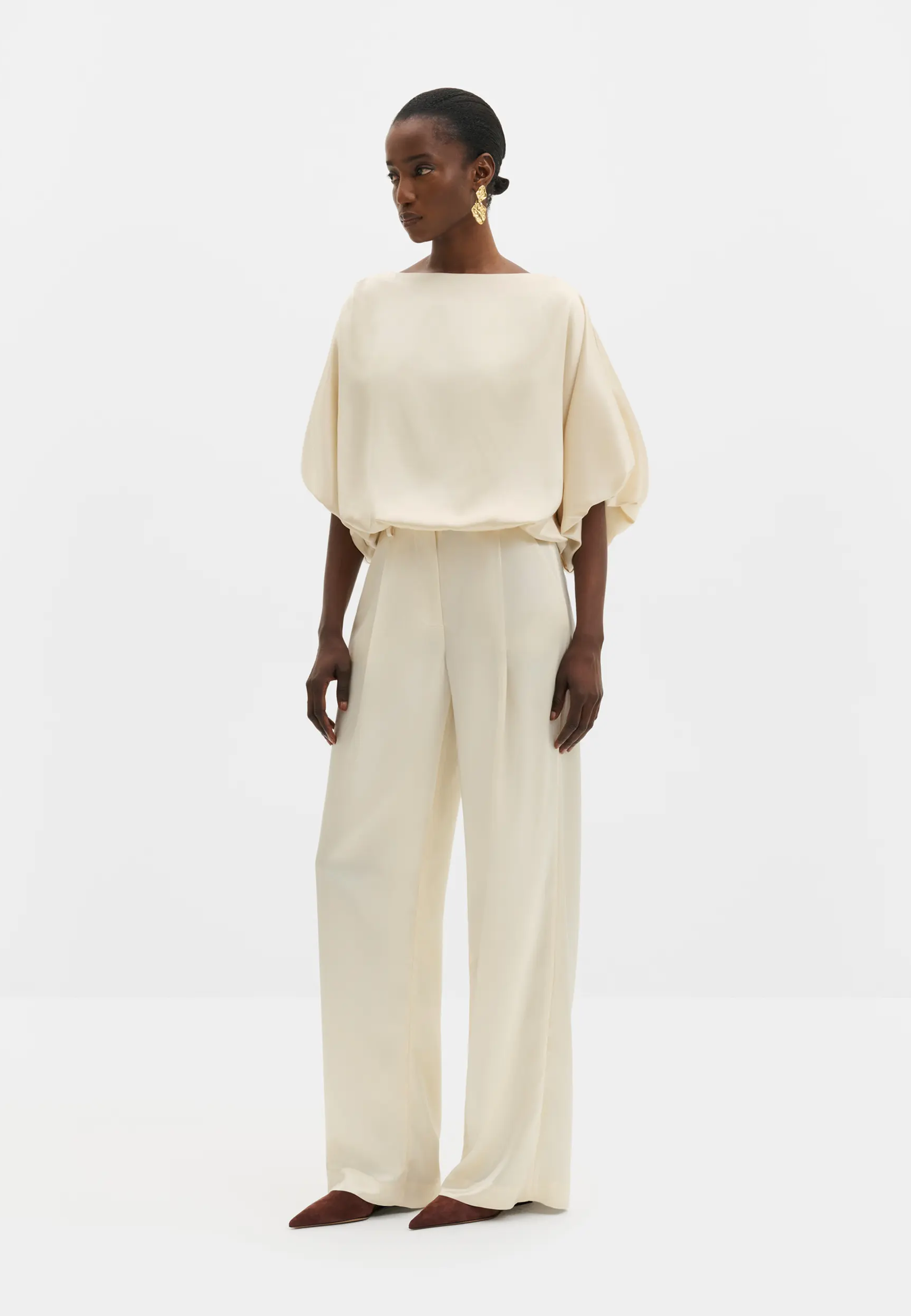 Havanna Puff Sleeve Bluse | Pearl