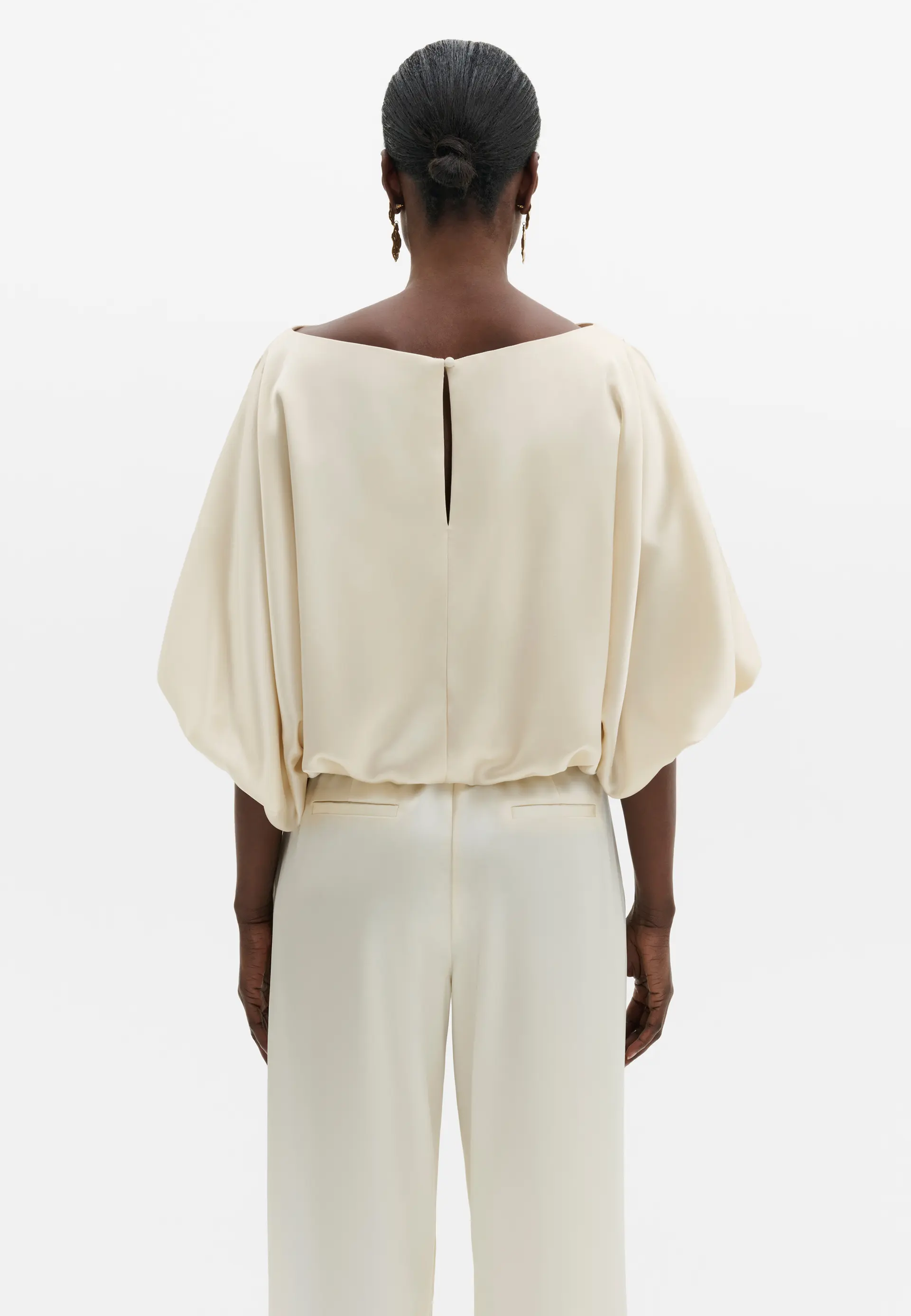 Havanna Puff Sleeve Bluse | Pearl