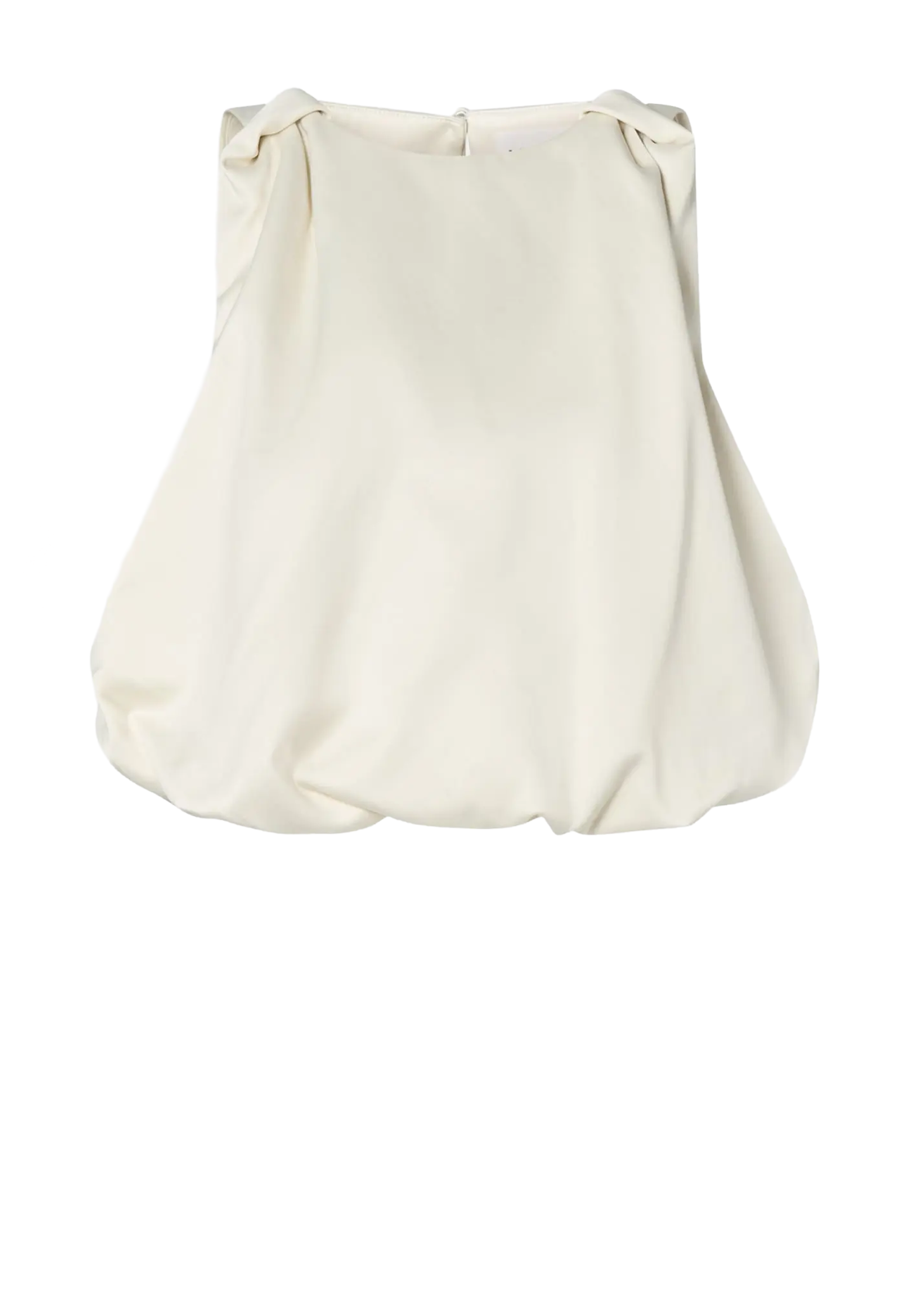 Valentina Knot Satin Top | Pearl