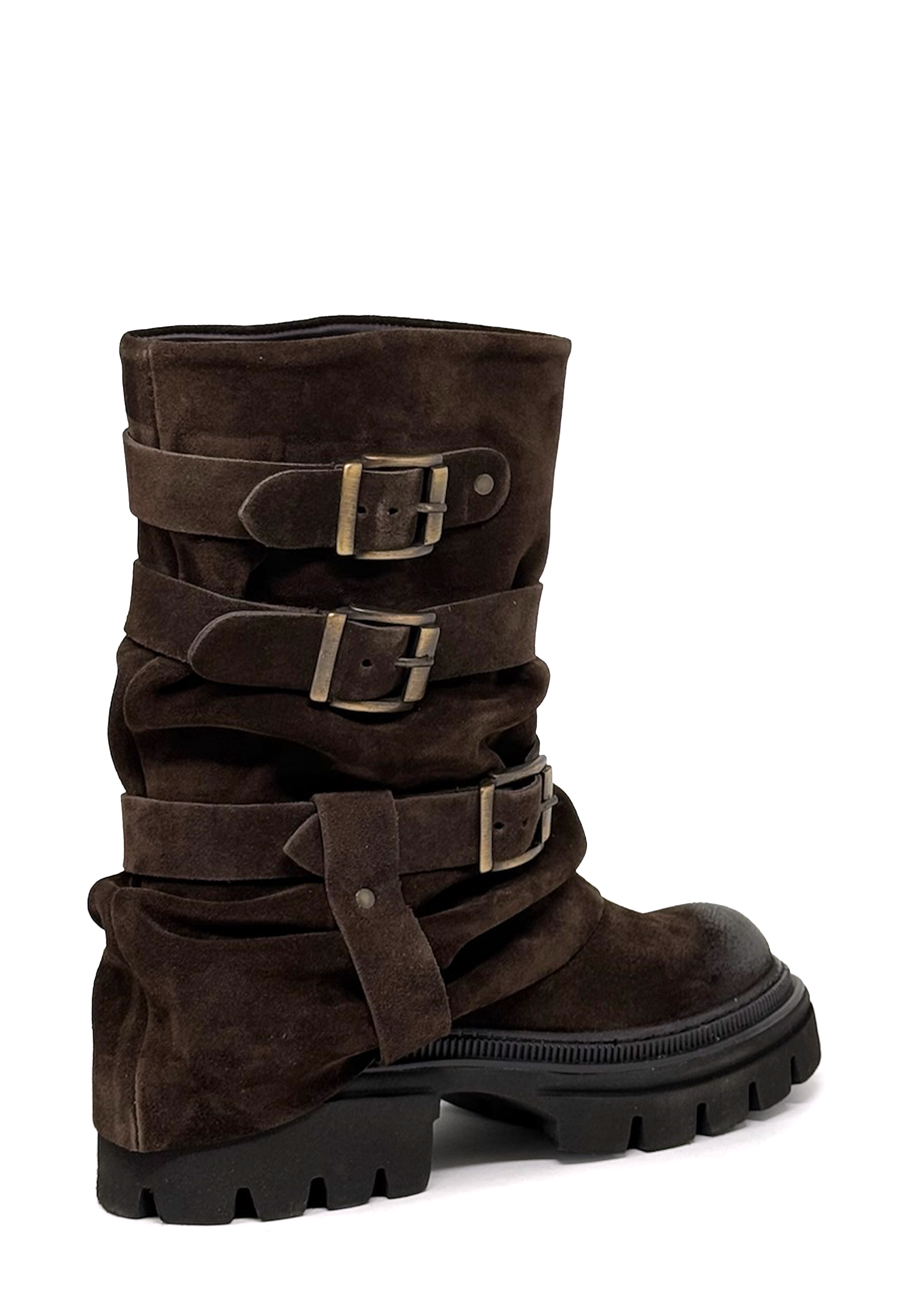 M482M29 Schnallen Boot | Ebano Camoscio