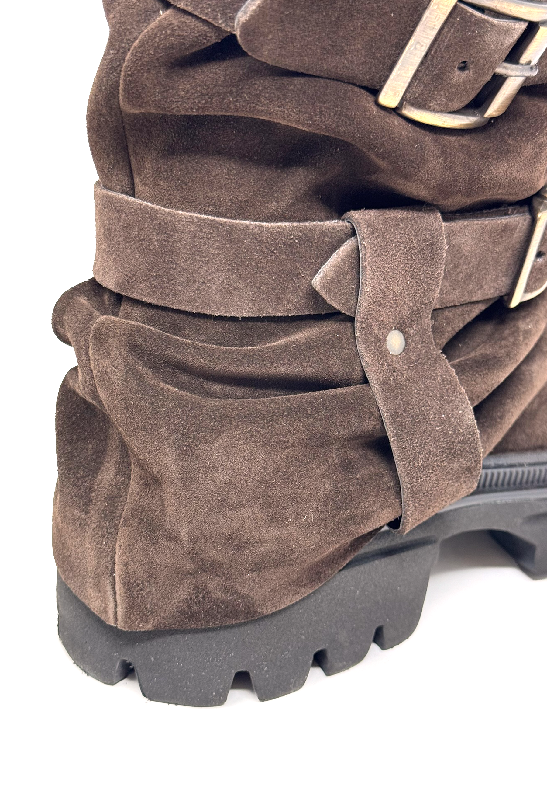 M482M29 Schnallen Boot | Ebano Camoscio