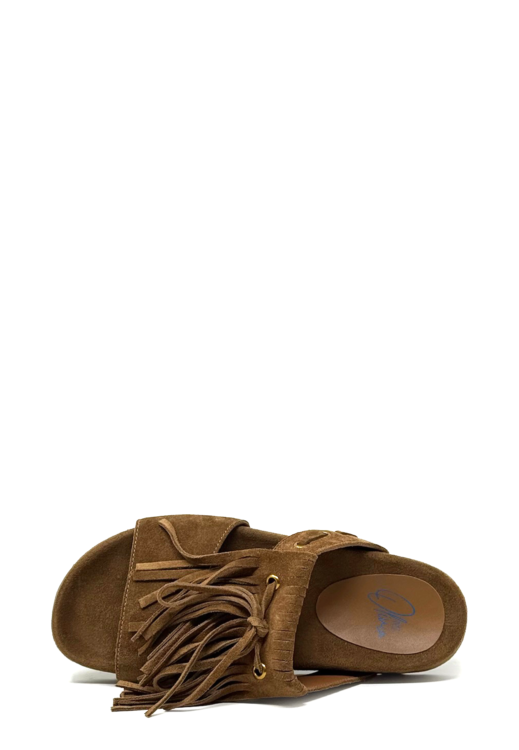 Iris I01 fringed mule | Sigar Suede