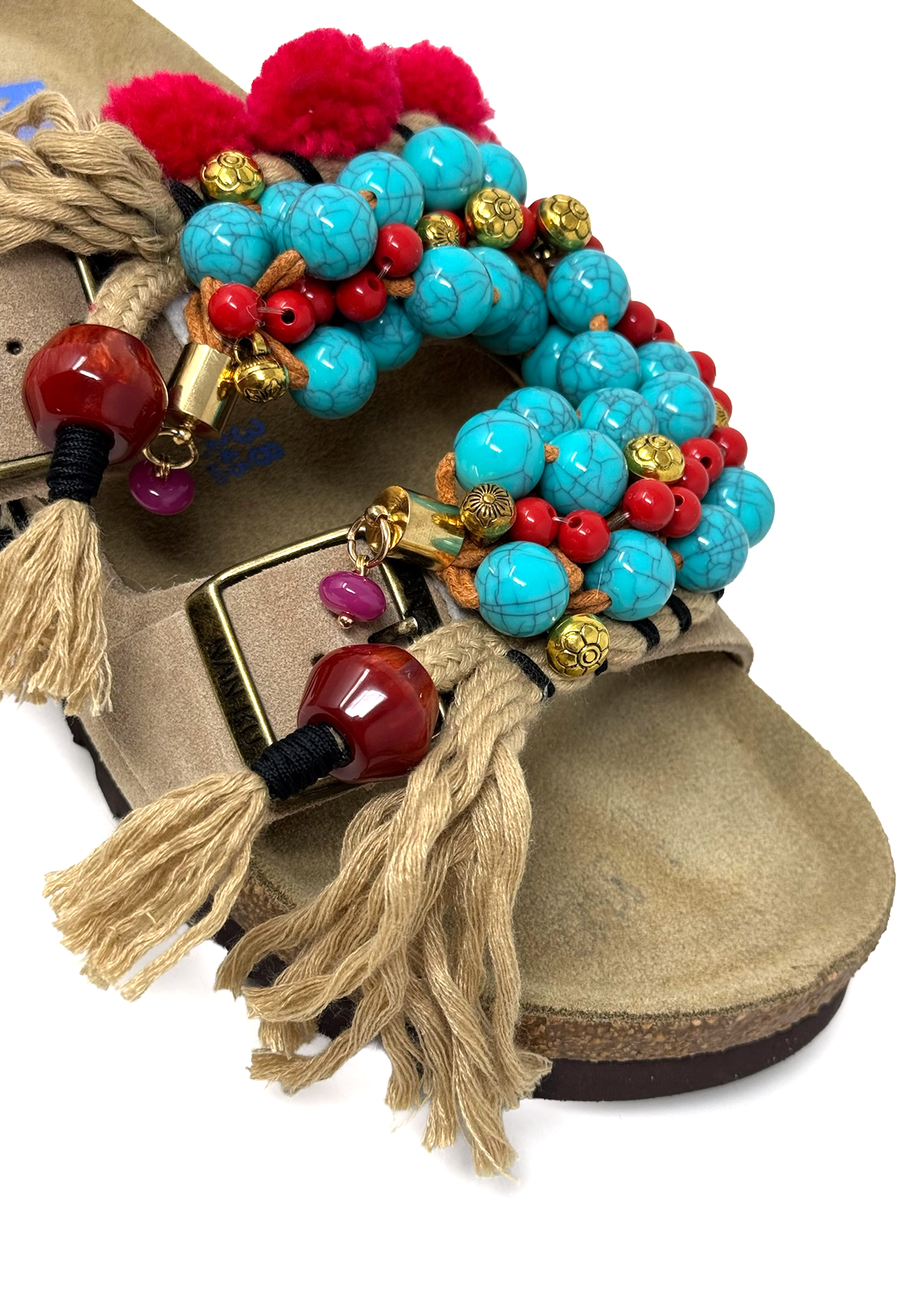 EBK-04 Fransen Pantolette | Beige