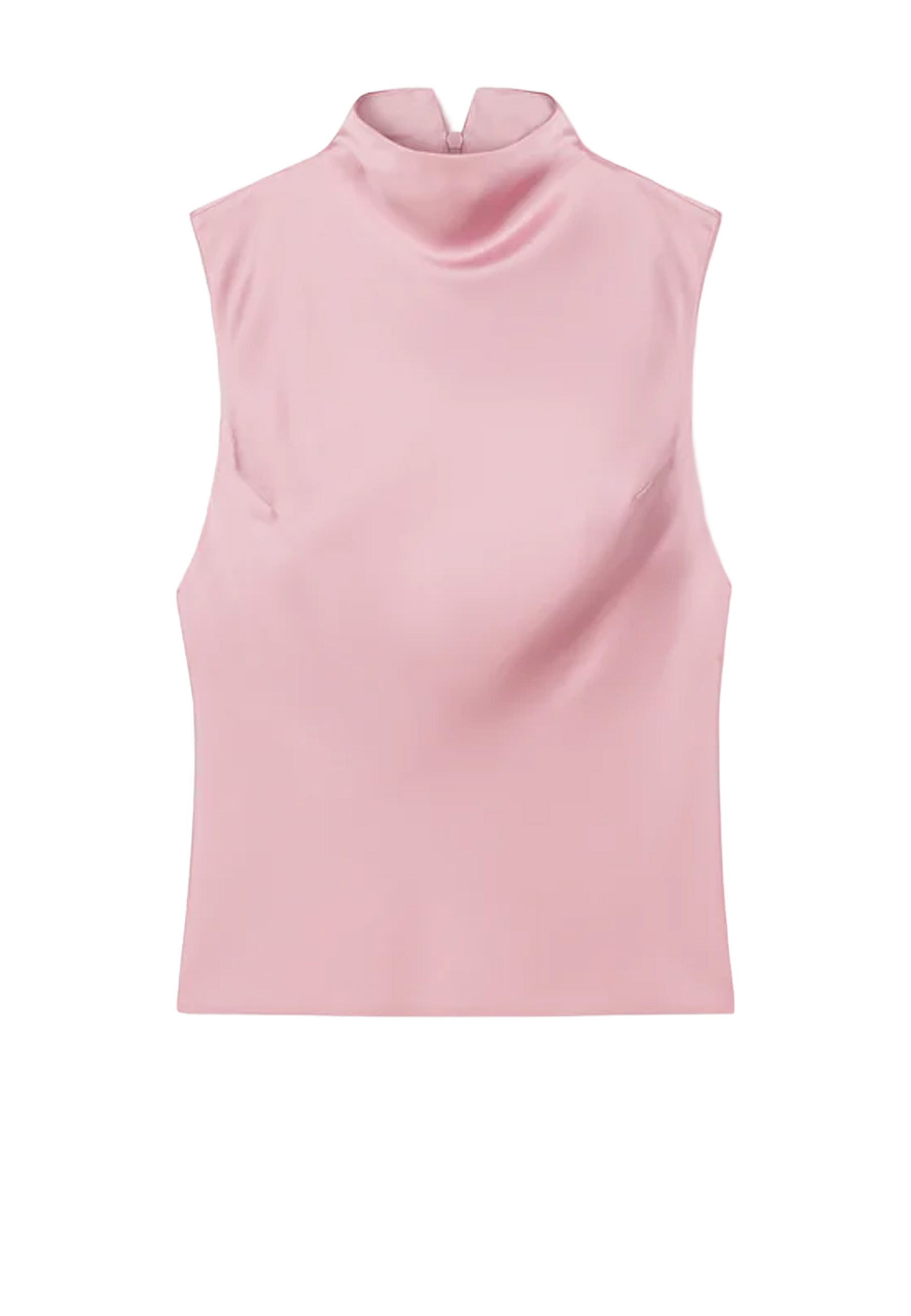 Coloson Satin Top | Pastel Pink