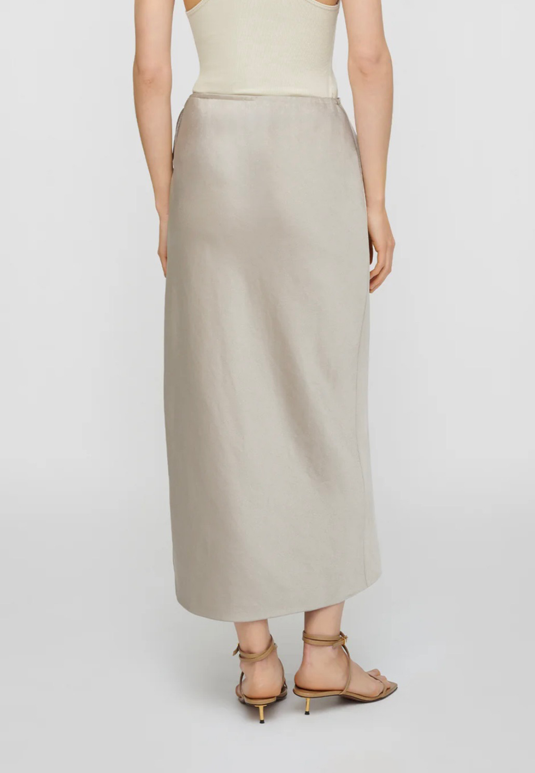 Gargi Satin Maxirock | Silver