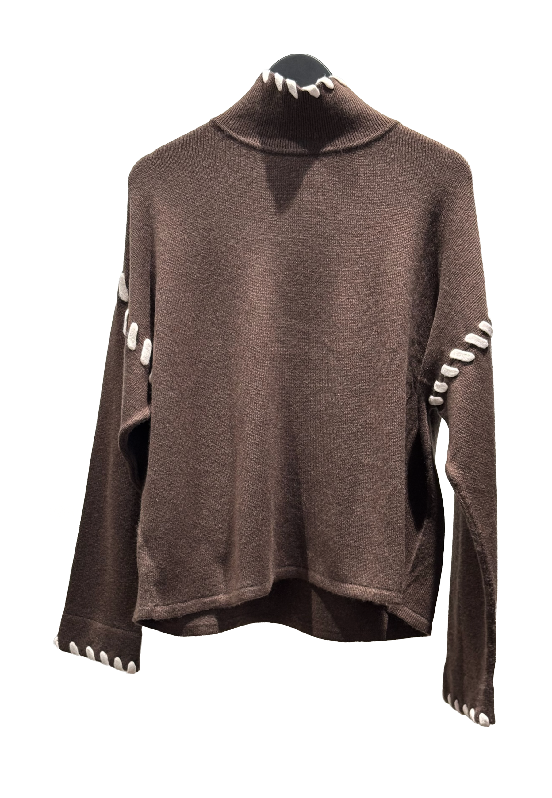 Amy Rollkragen Pullover | Choco Silver