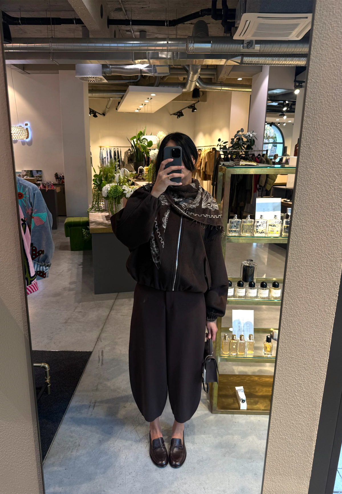 Paisley Maxi Kaschmir Tuch | Choco Offwhite