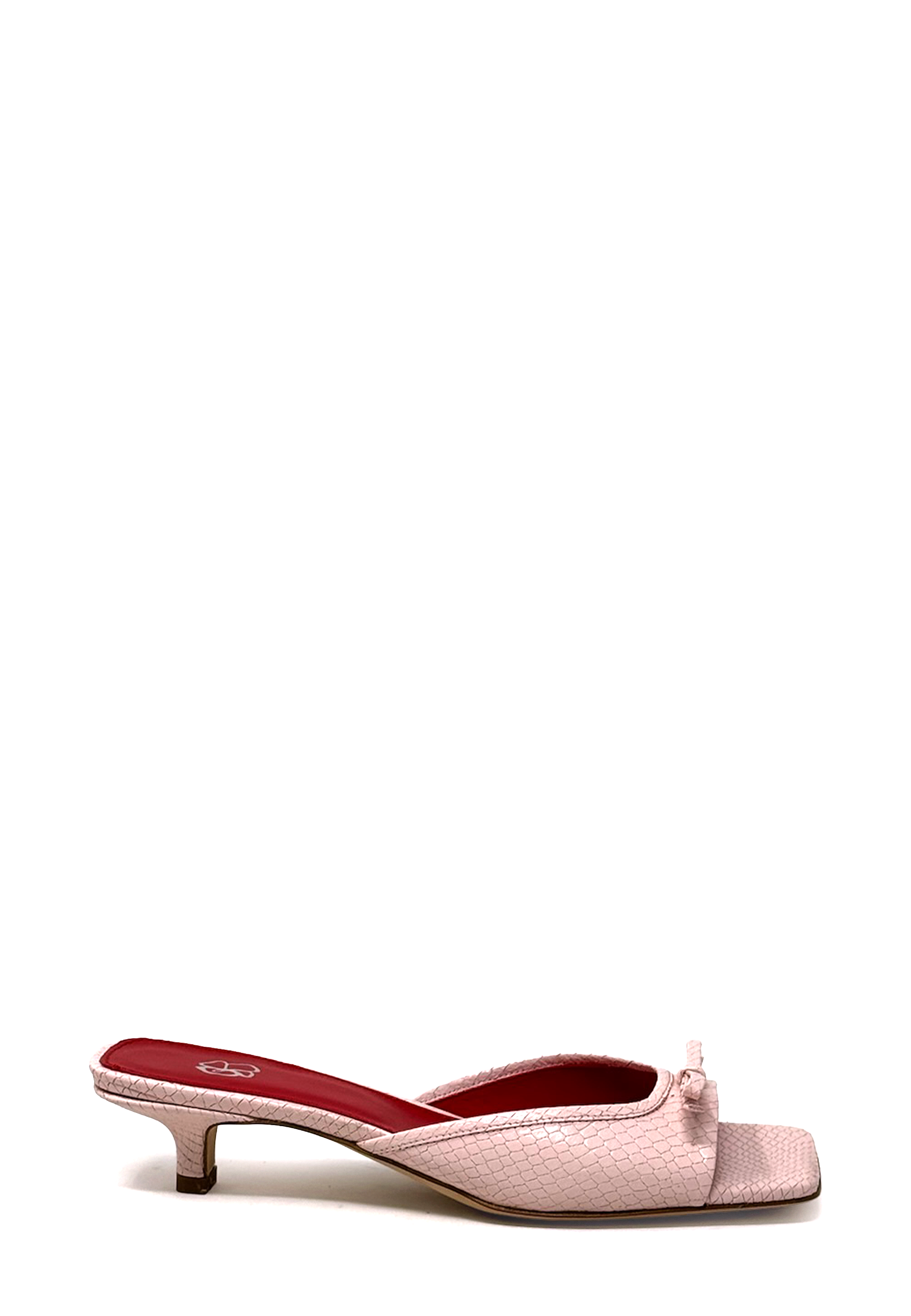 Juju Heel Pantolette | Rosa Piton