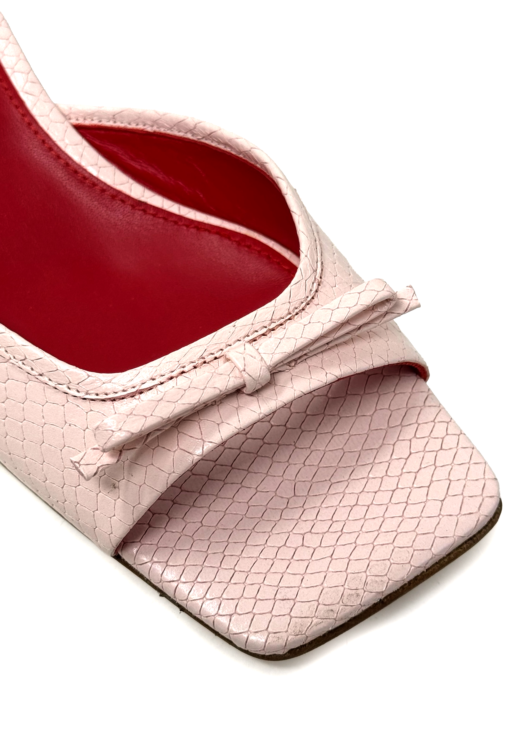 Juju Heel Mules | Pink Piton
