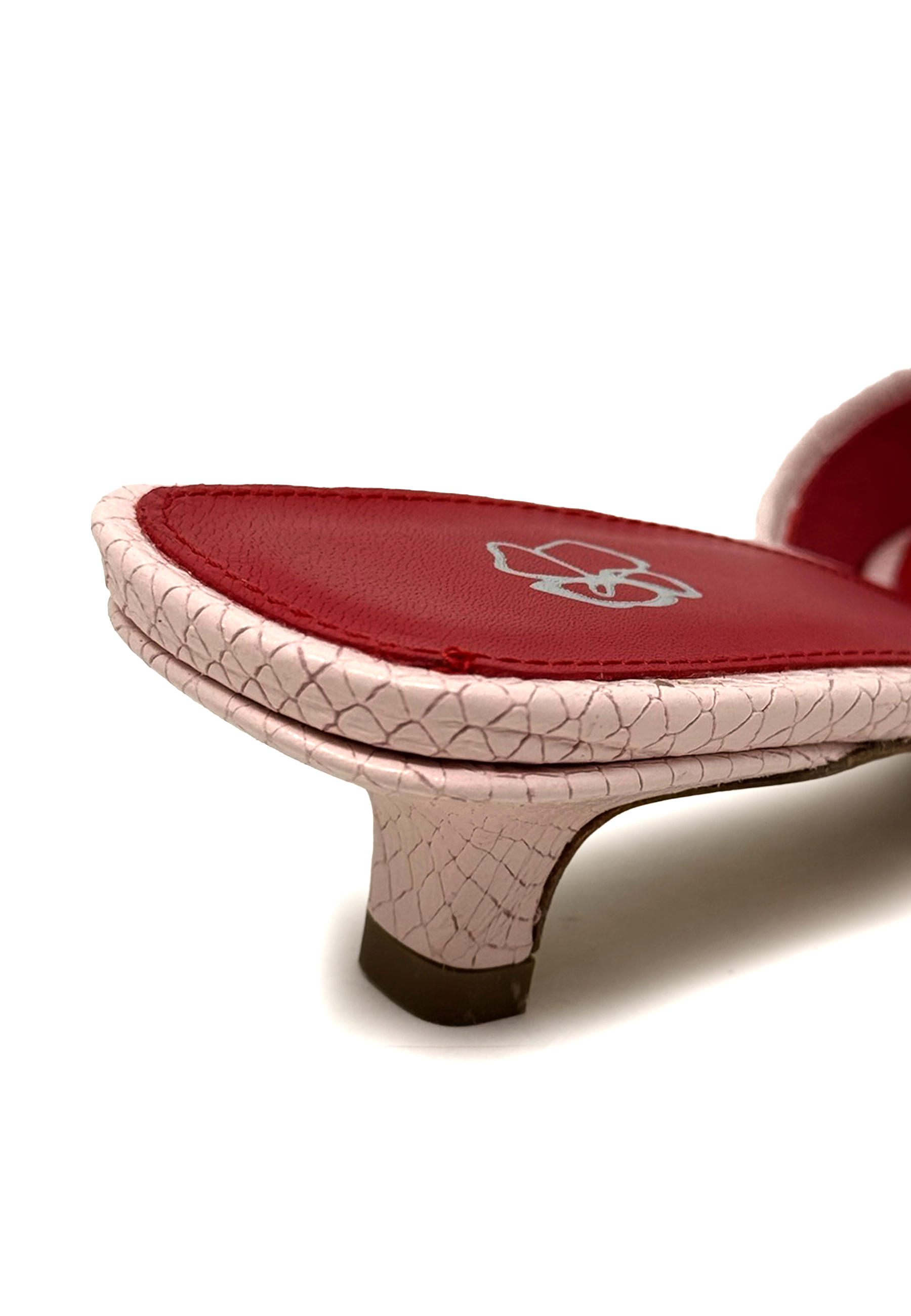 Juju Heel Mules | Pink Piton