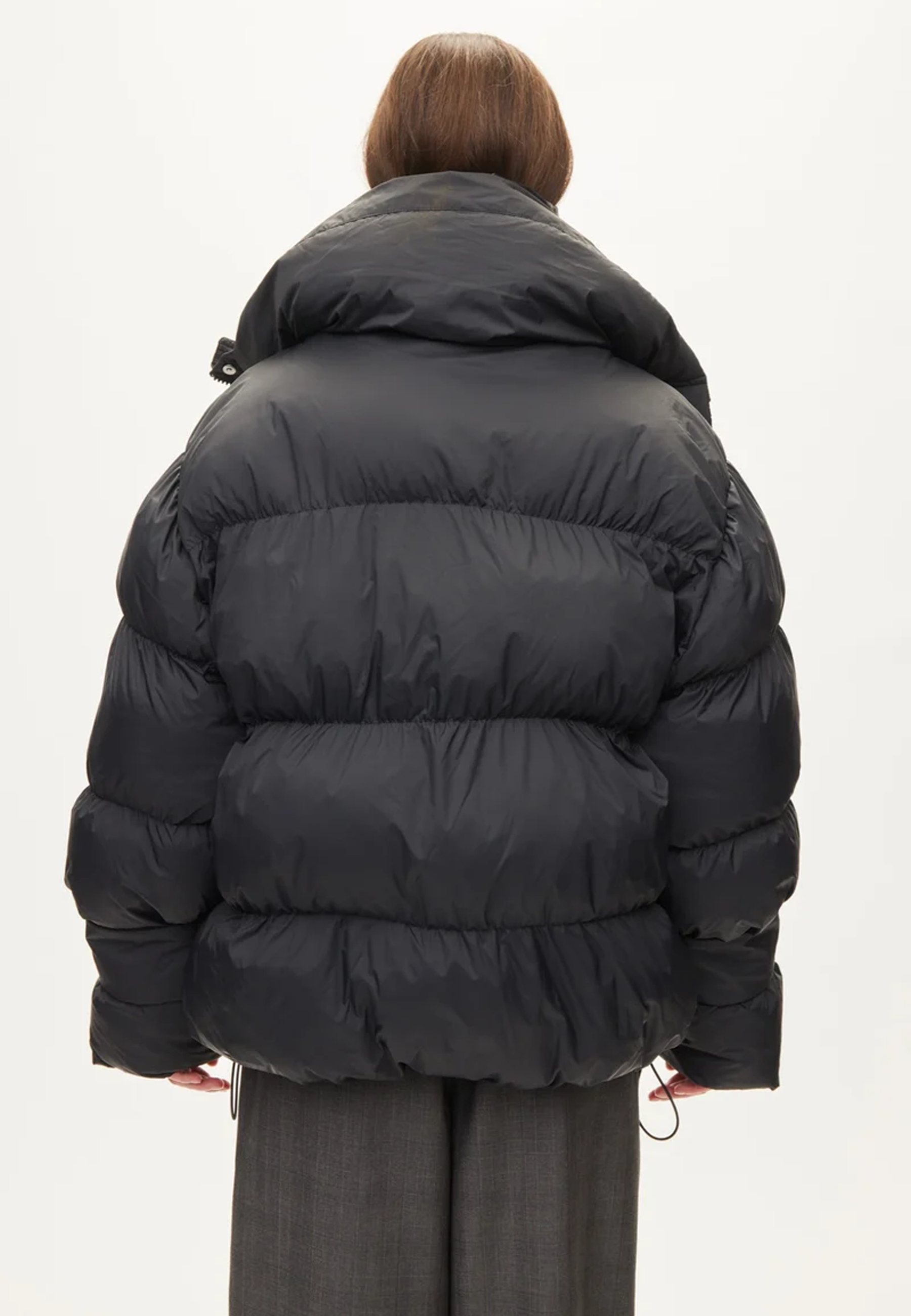 Aki Double Collar Pufferjacket | Black