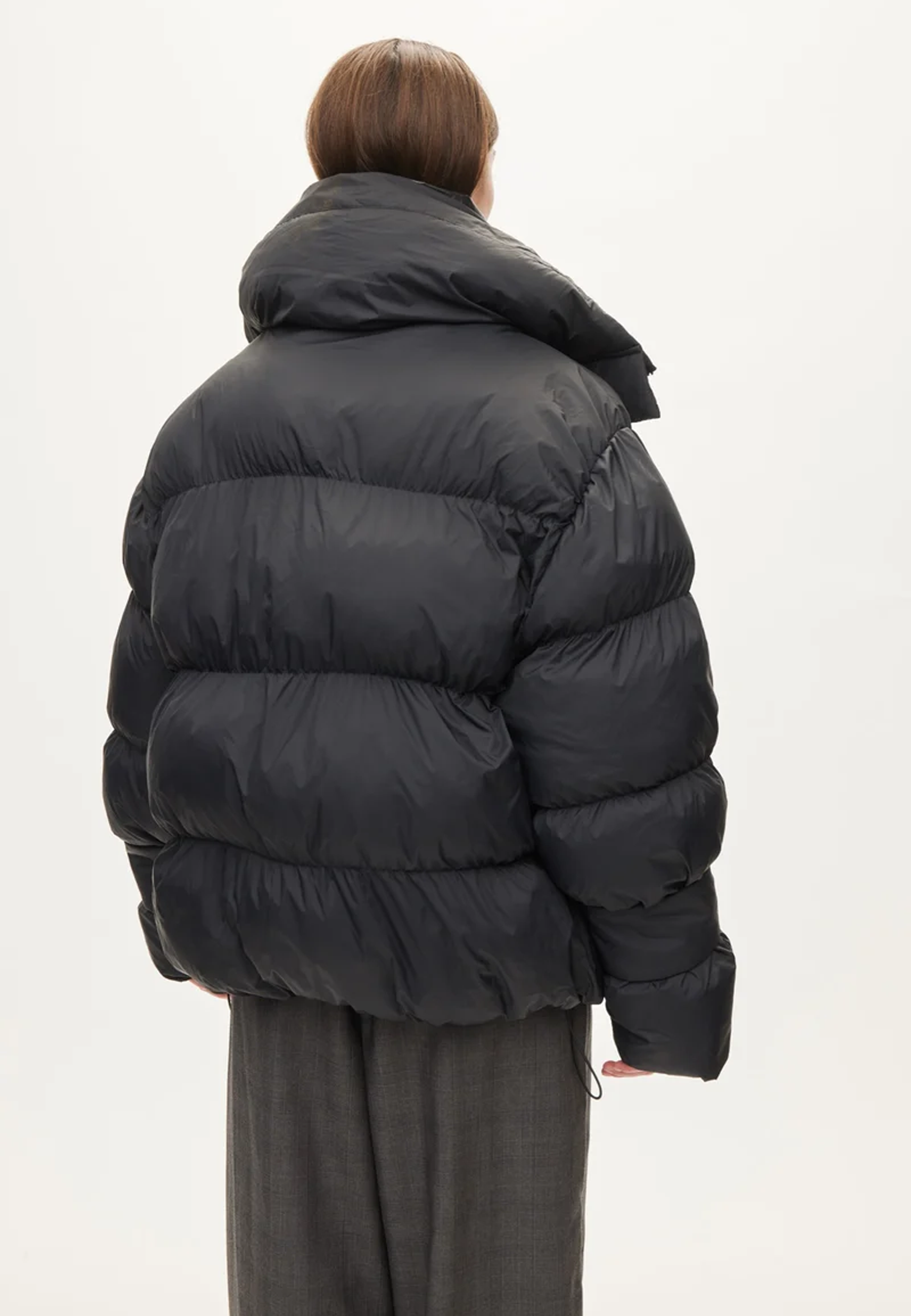 Aki Double Collar Pufferjacket | Black