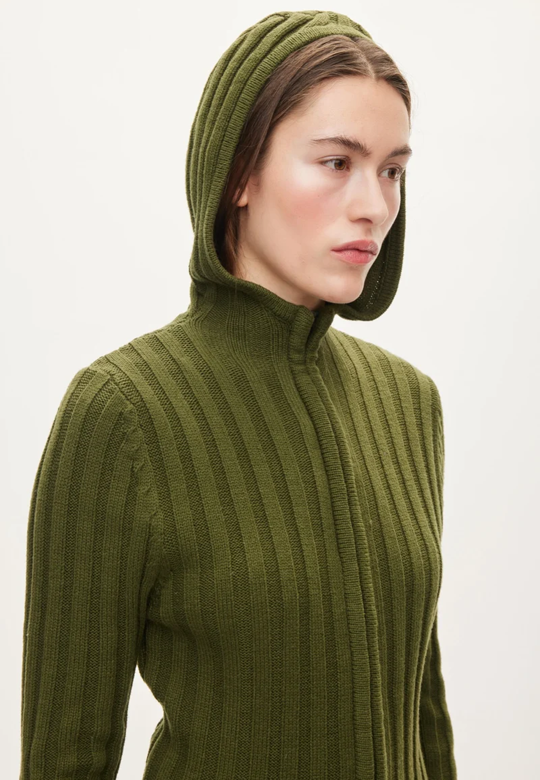 Alan Hood Zip Cardigan | Olive