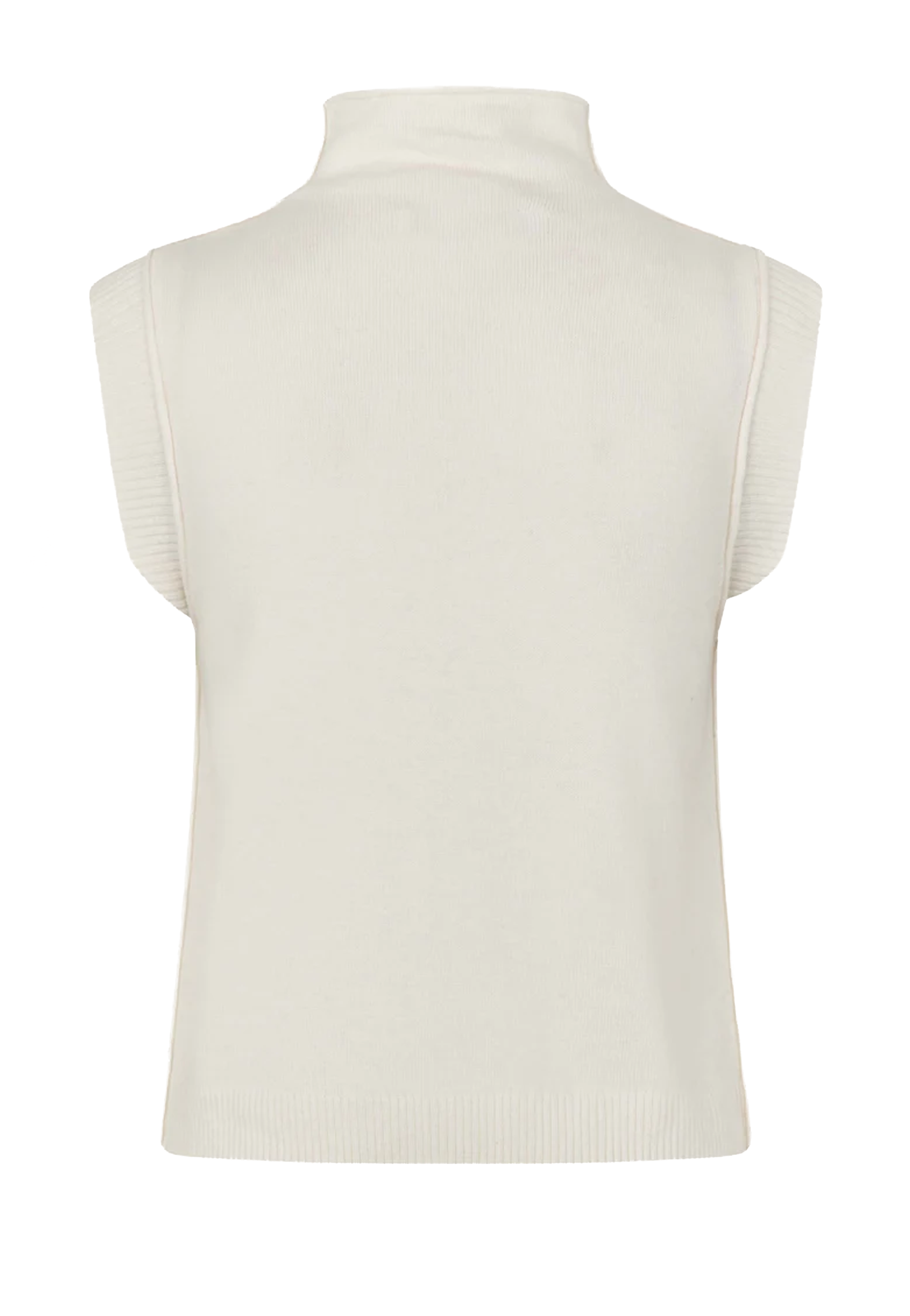 Carla Stehkragen Cashmere Top | Off White