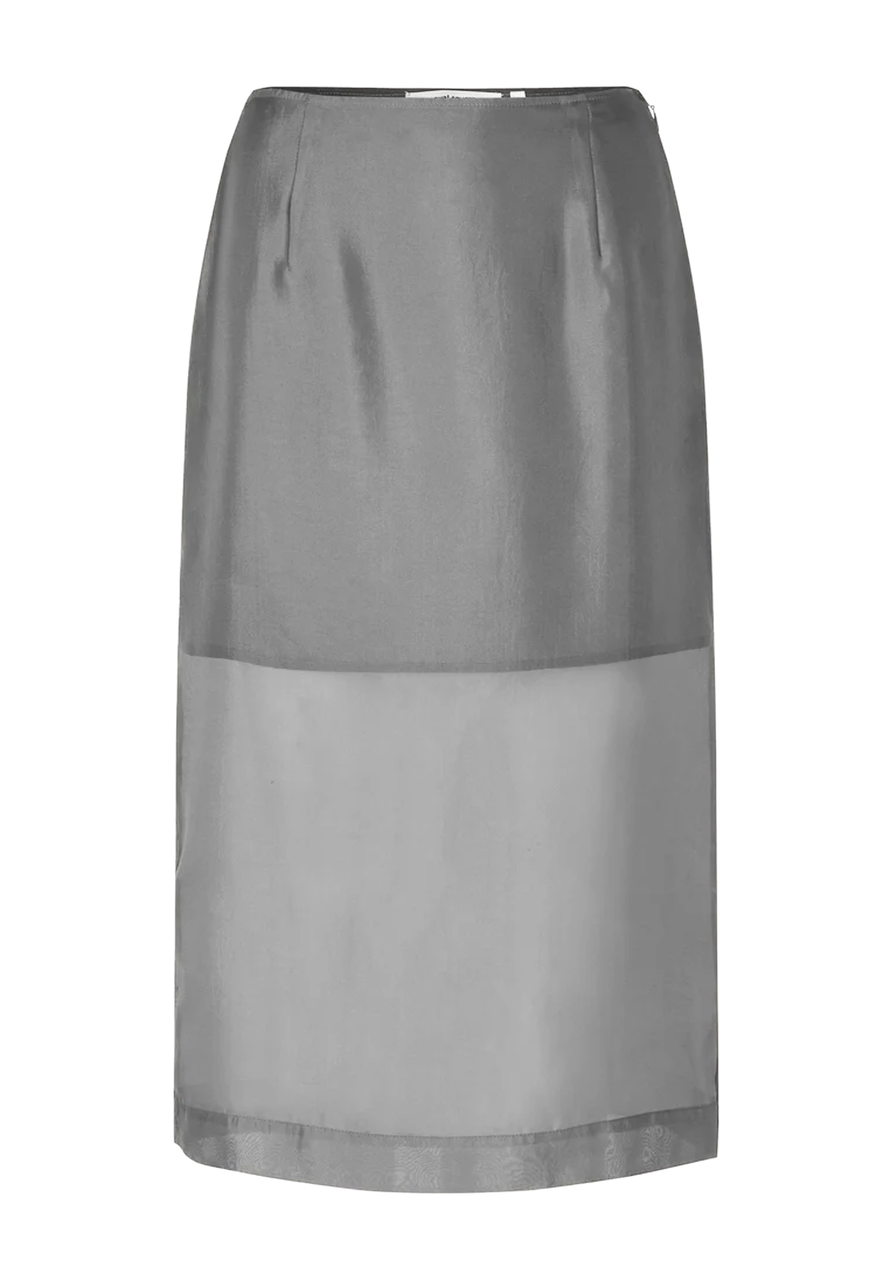Cosmo Sheer Transparenter Midirock | Dark Gull Grey