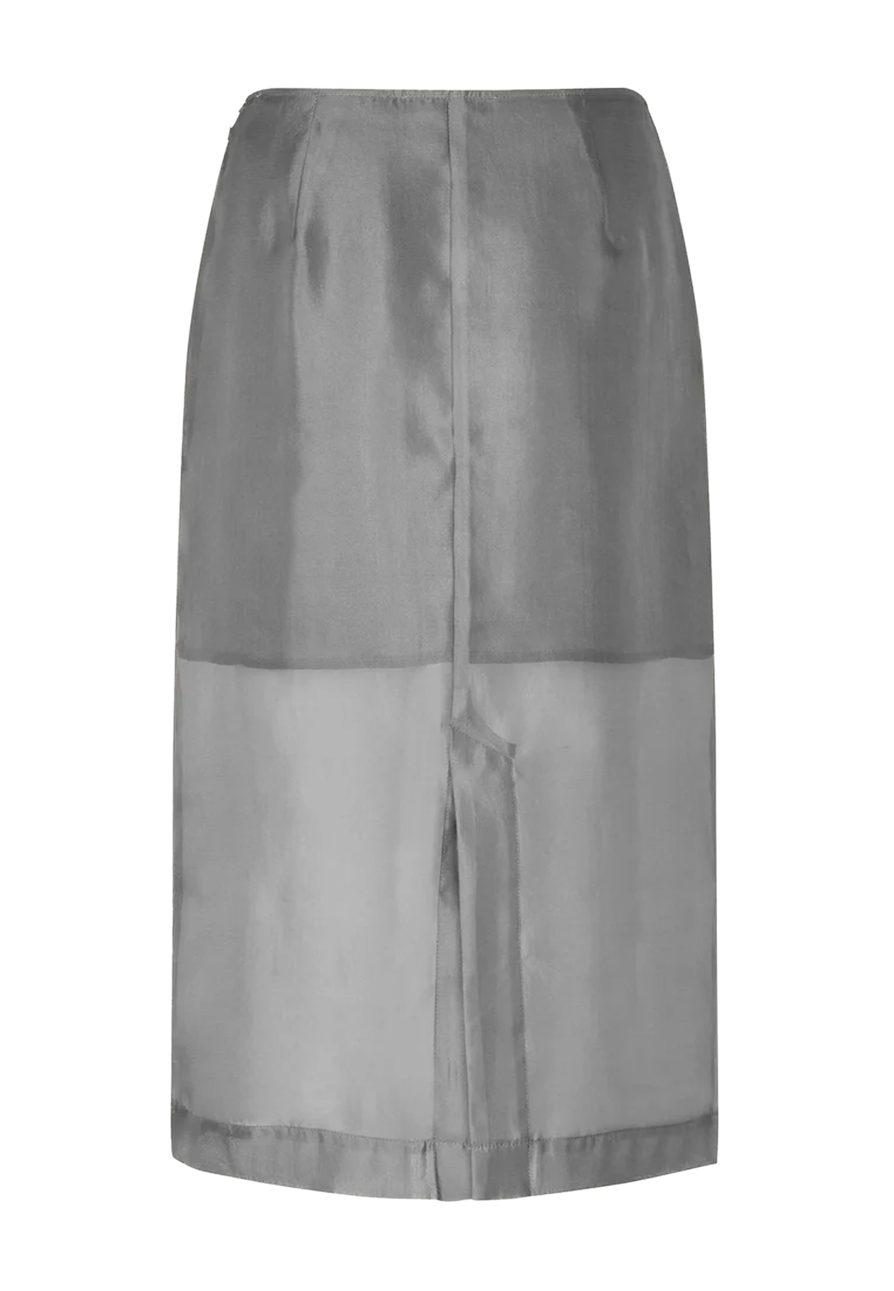 Cosmo Sheer Transparenter Midirock | Dark Gull Grey