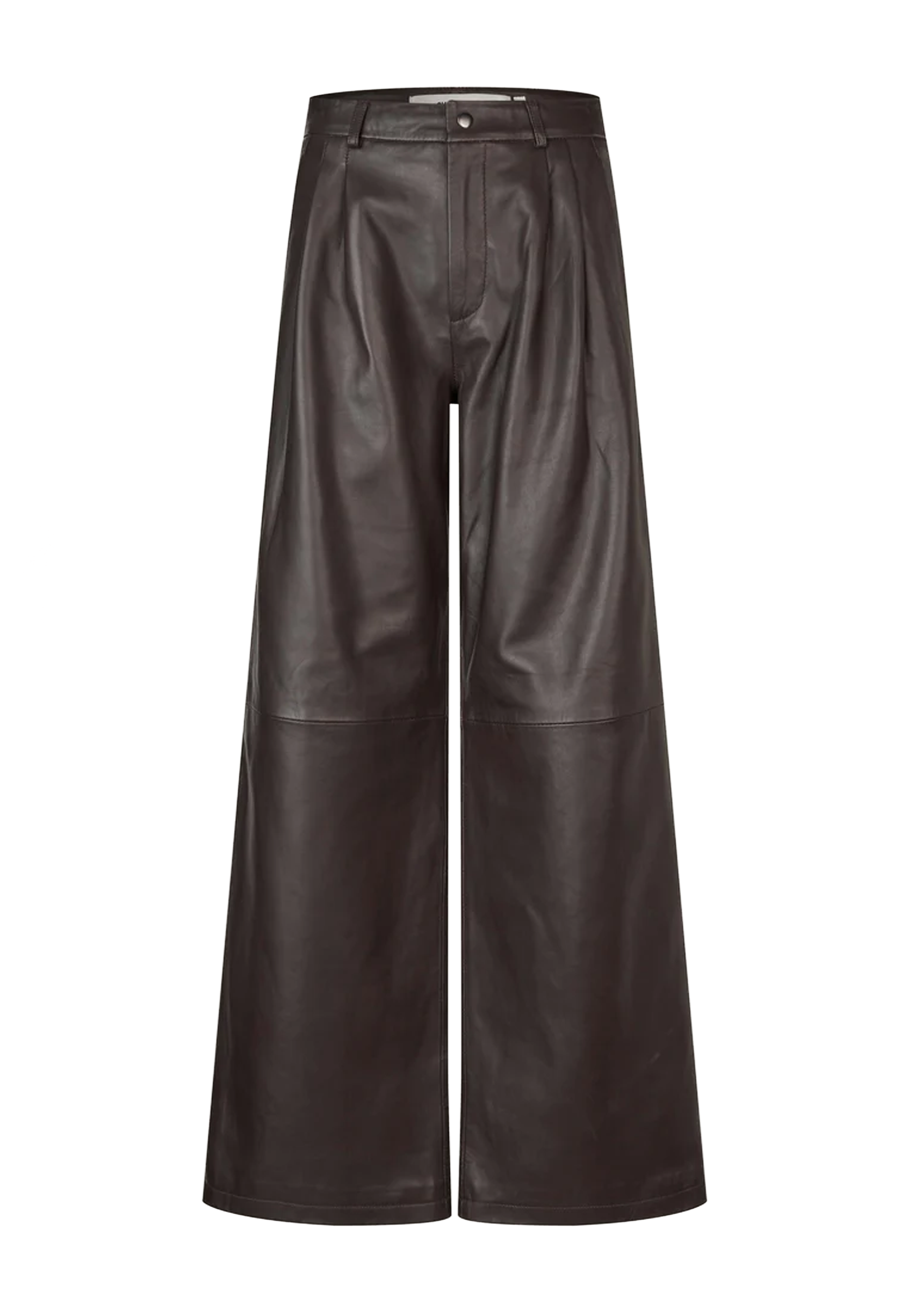 Roy Wide Leg Fit Lederhose | Chocolate Torte
